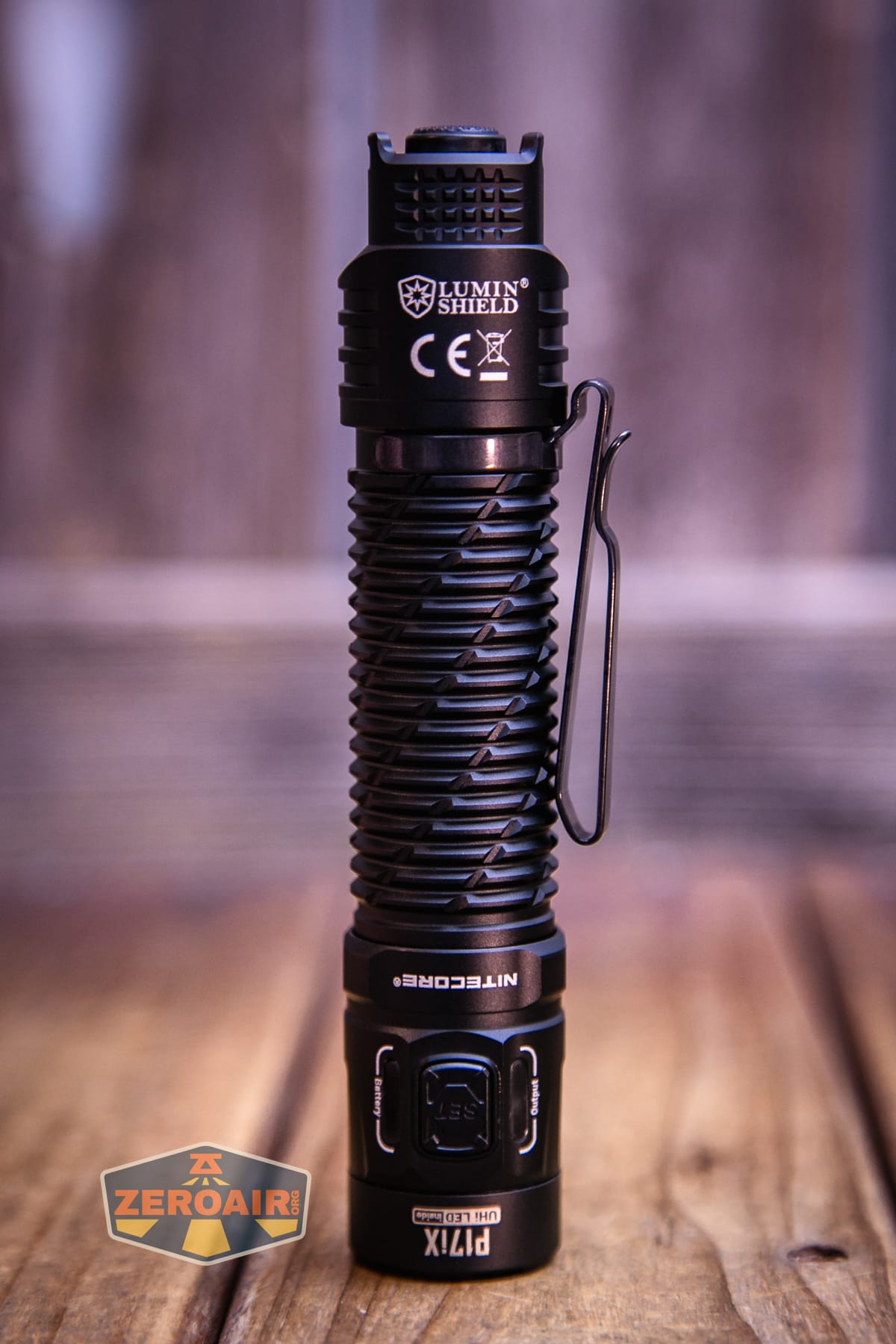 Nitecore P27iX customizable tactical flashlight showing all sides