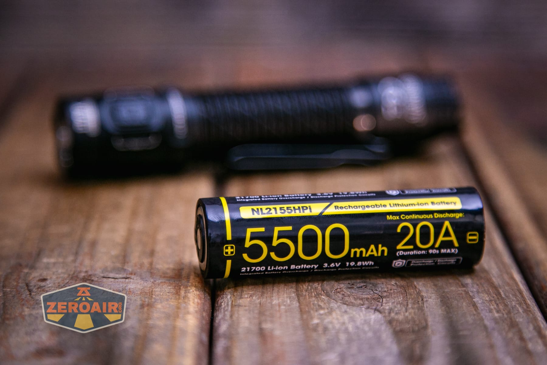 Nitecore P27iX customizable tactical flashlight with included cell