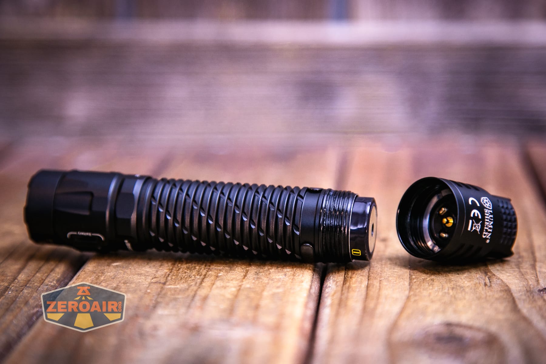 Nitecore P27iX customizable tactical flashlight with included cell installed