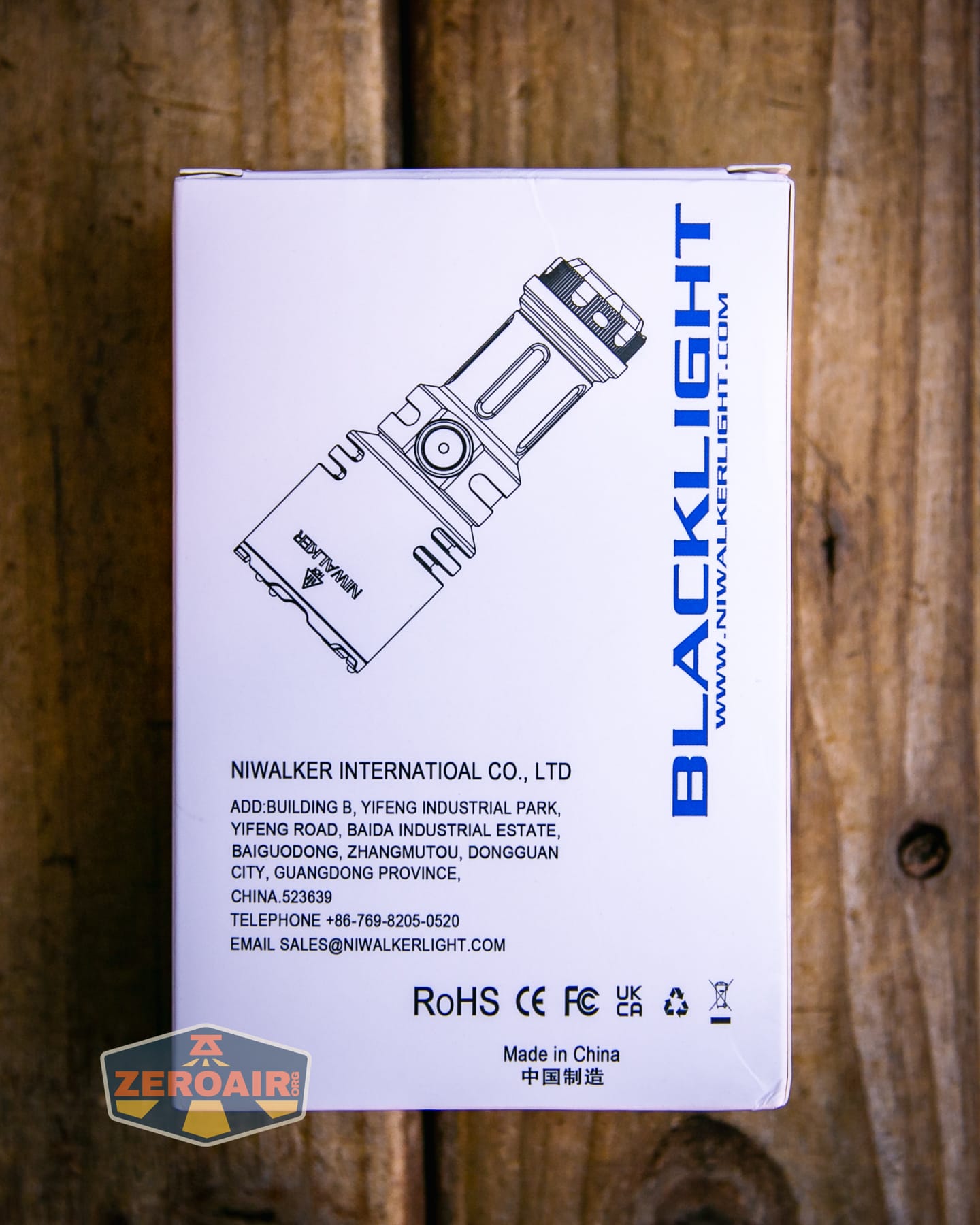 Niwalker N50S long range flashlight box