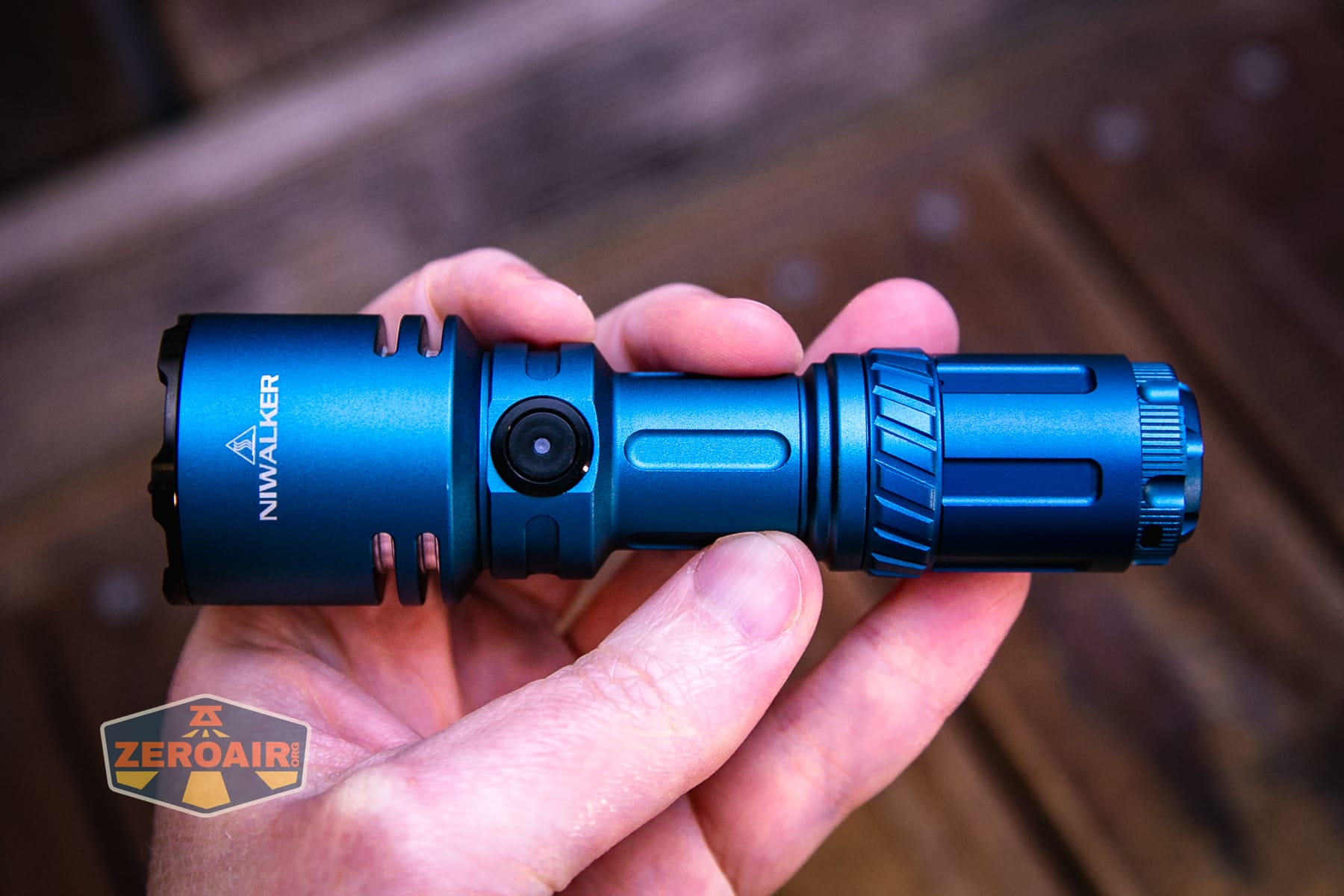Niwalker N50S long range flashlight in hand