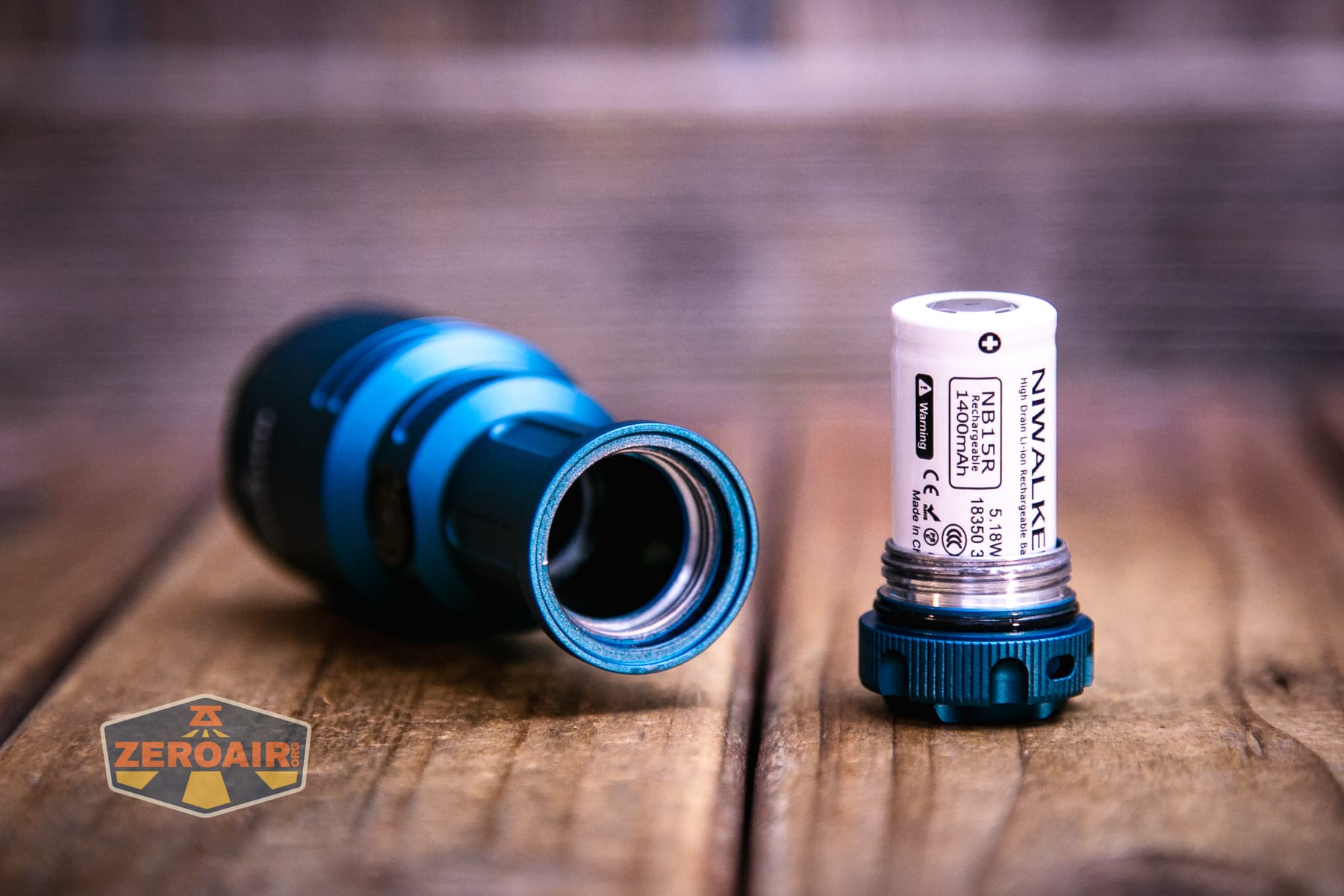 Niwalker N50S long range flashlight with 18350 installed