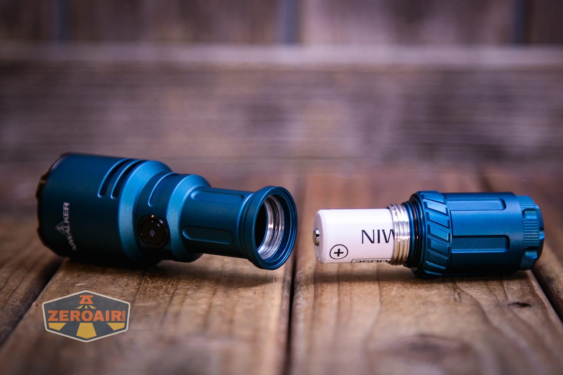 Niwalker N50S long range flashlight with 18650 installed
