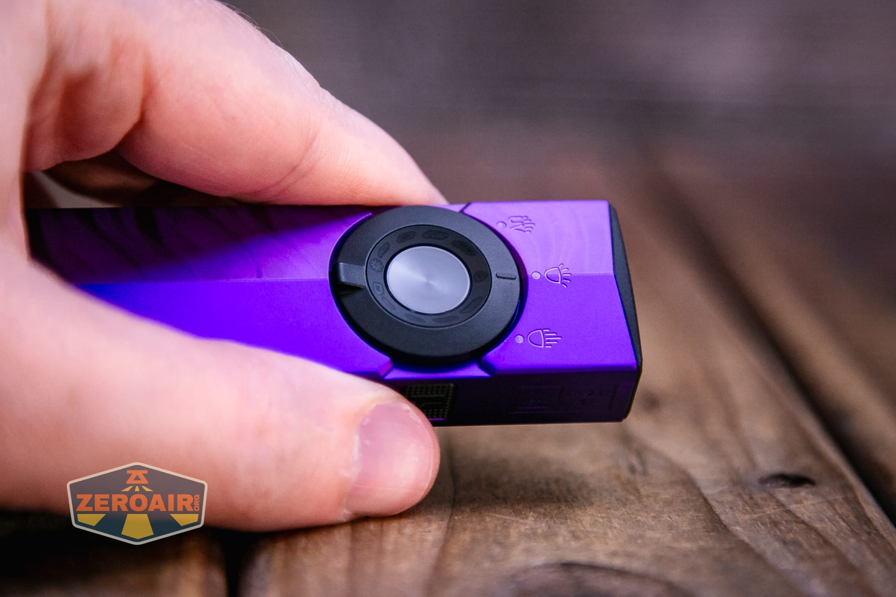 Olight ArkPro Nebula Violet Flat flashlight rotary switch