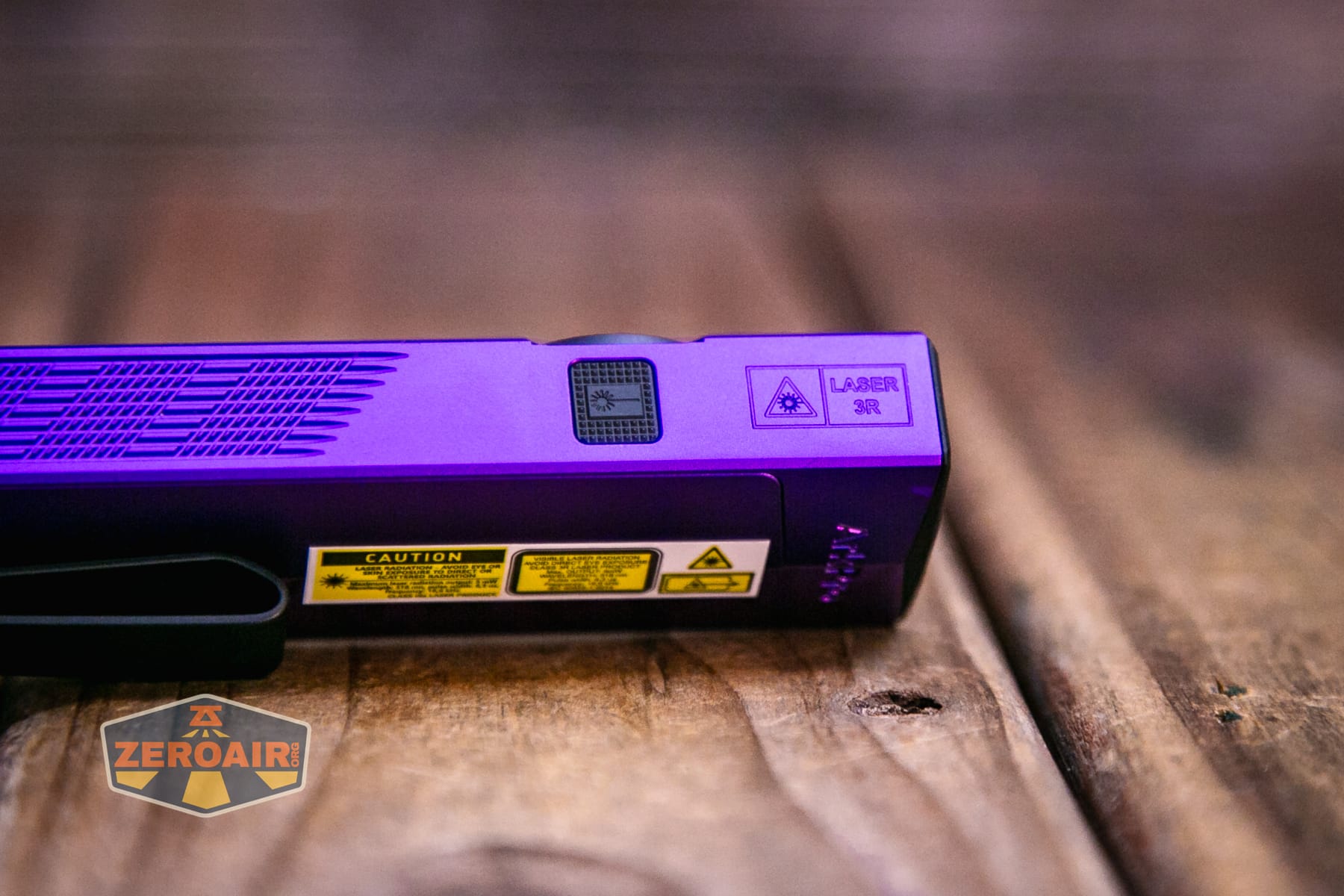 Olight ArkPro Nebula Violet Flat flashlight laser switch