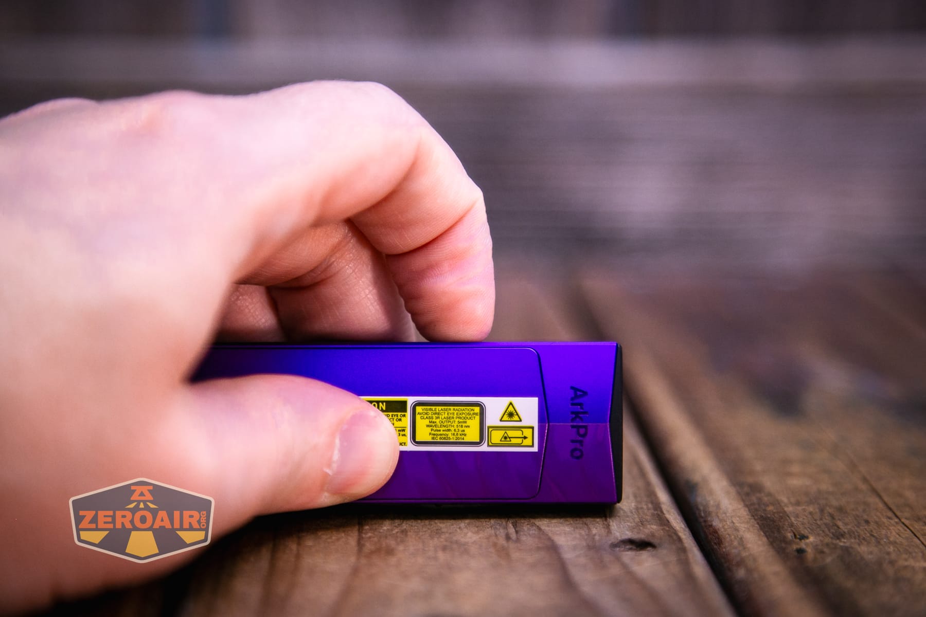 Olight ArkPro Nebula Violet Flat flashlight laser switch actuation