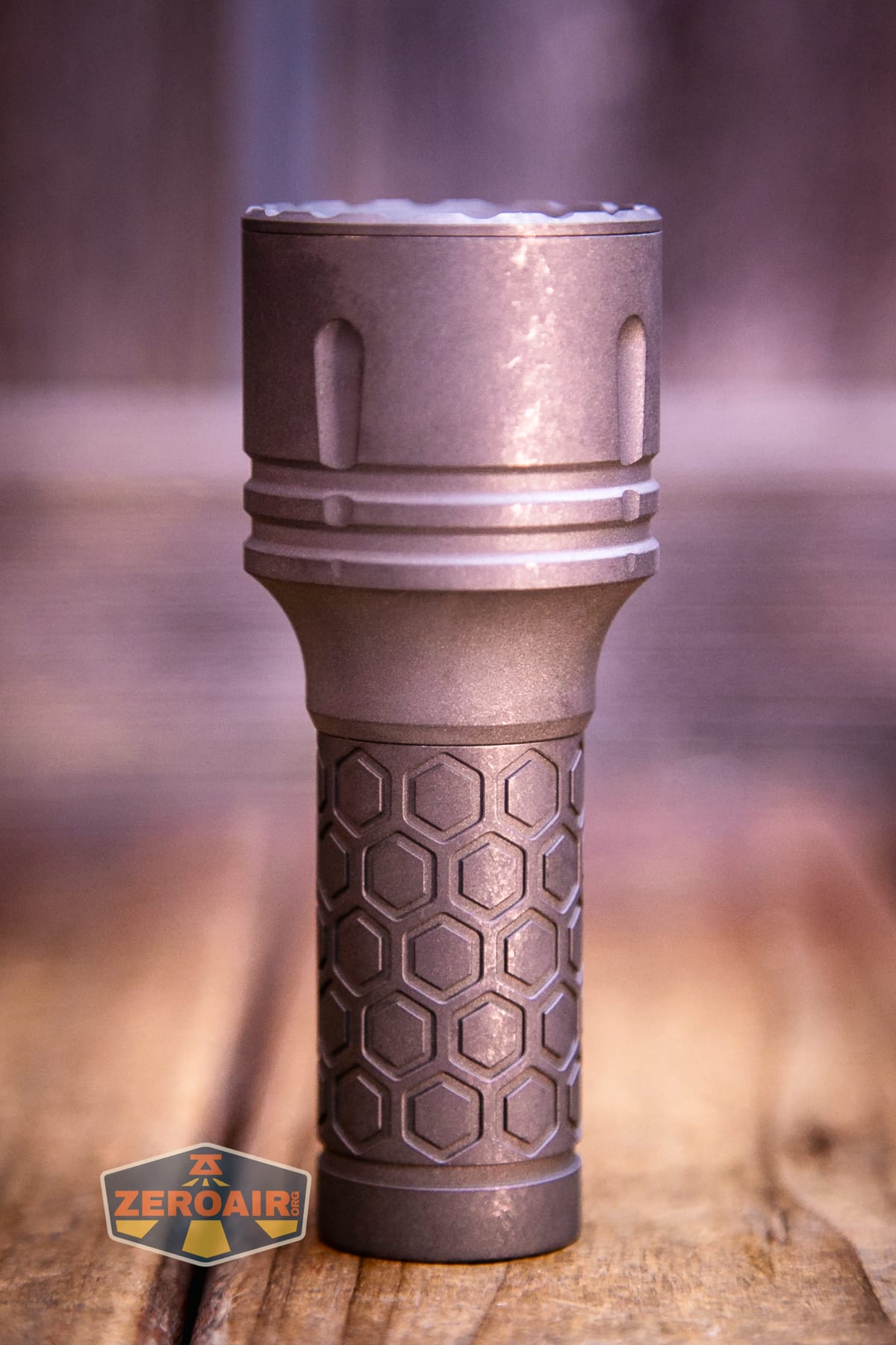 Reylight Dawn Max titanium flashlight with 18350 body showing all sides