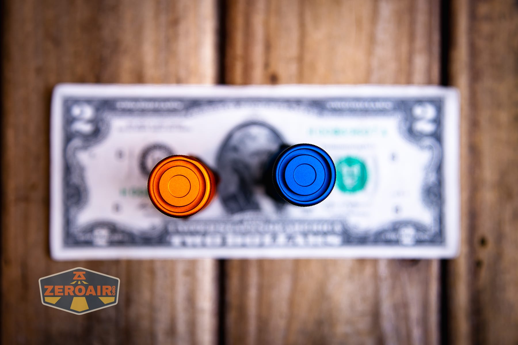Skilhunt M150 V4 flashlight on two dollar bill