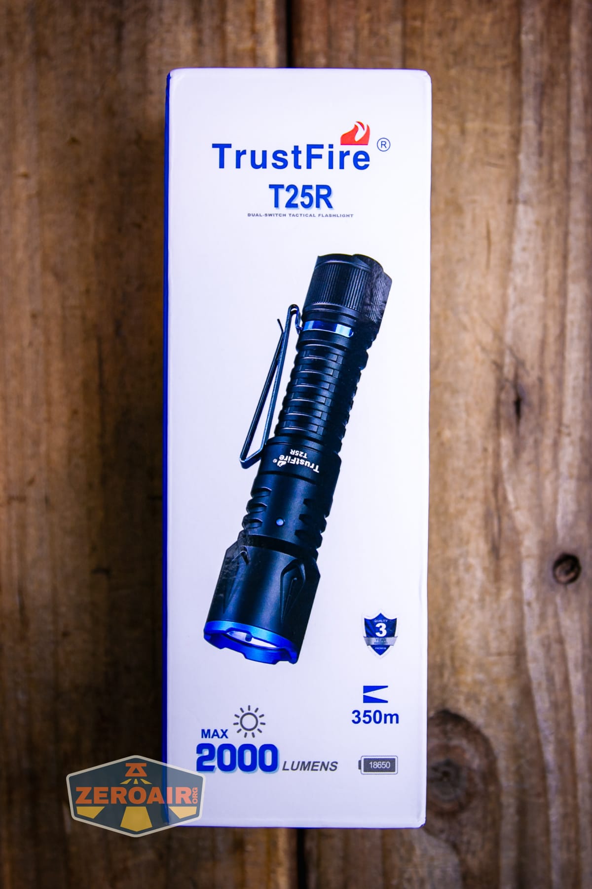 Trustfire T25R tactical flashlight box