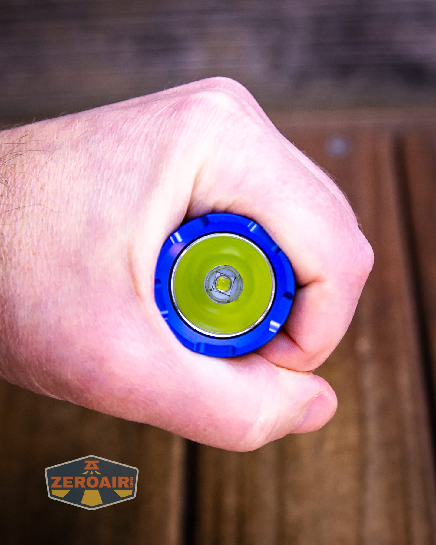 Trustfire T25R tactical flashlight in hand