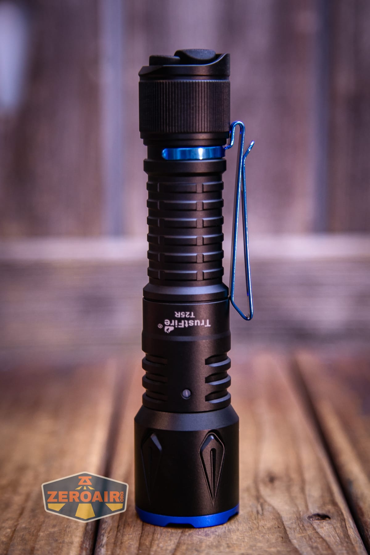 Trustfire T25R tactical flashlight showing all sides