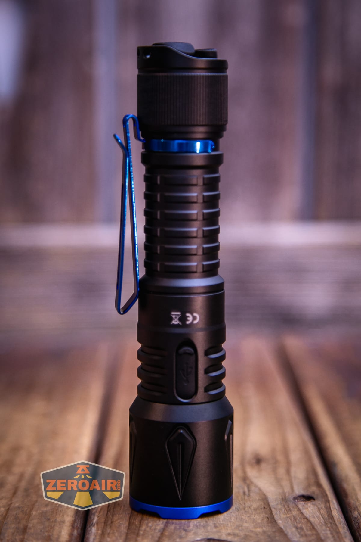 Trustfire T25R tactical flashlight showing all sides