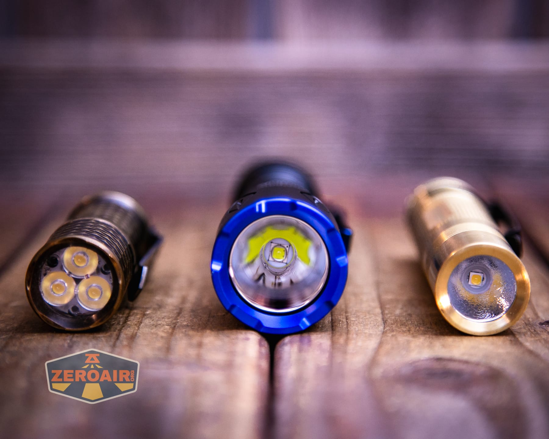 Trustfire T25R tactical flashlight with two standard sized flashlights