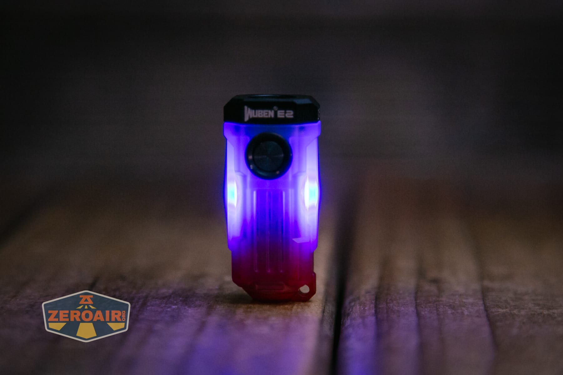 Wuben E2 Pulse keychain flashlight side emitters on