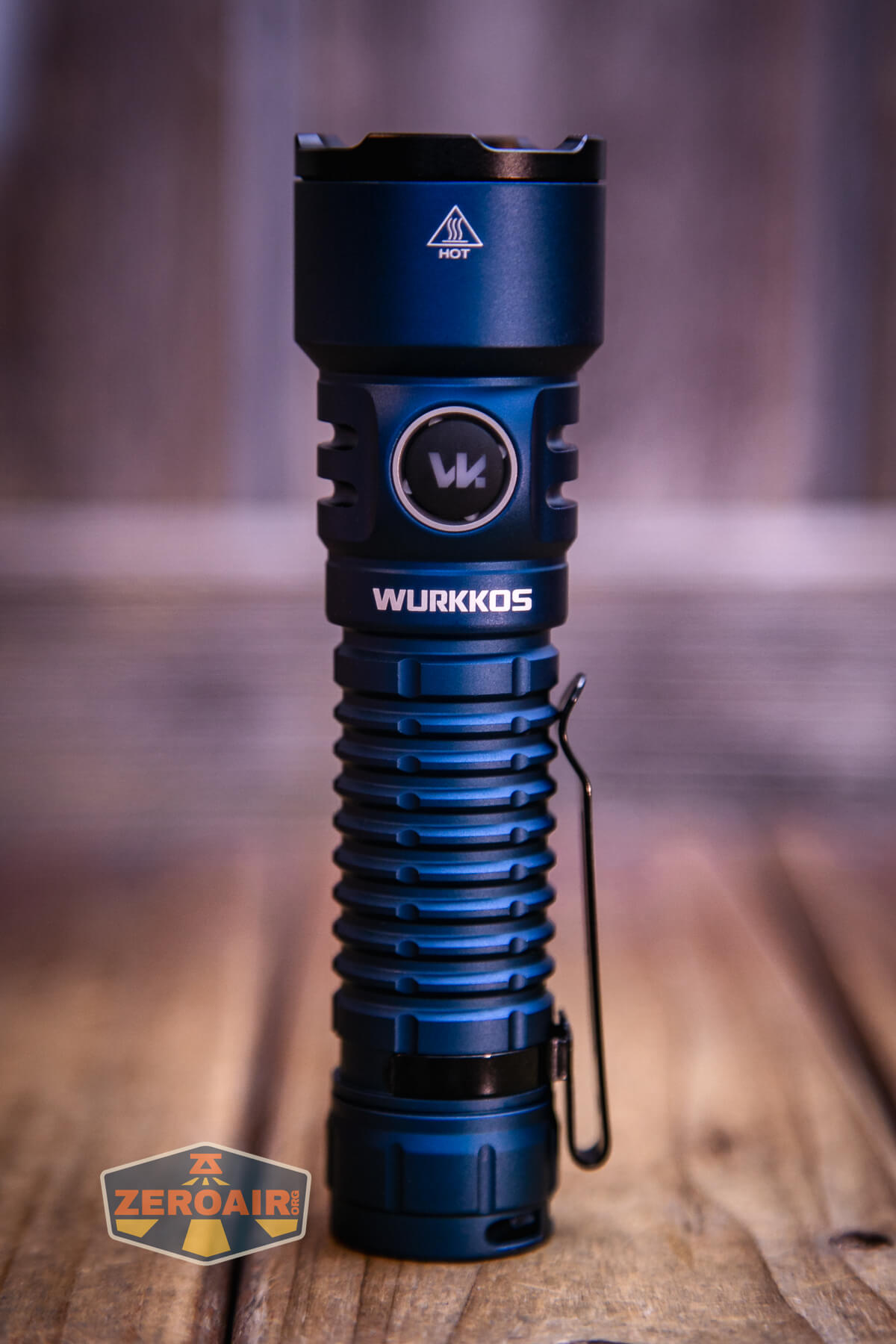 Wurkkos TS28 blue flashlight showing all sides