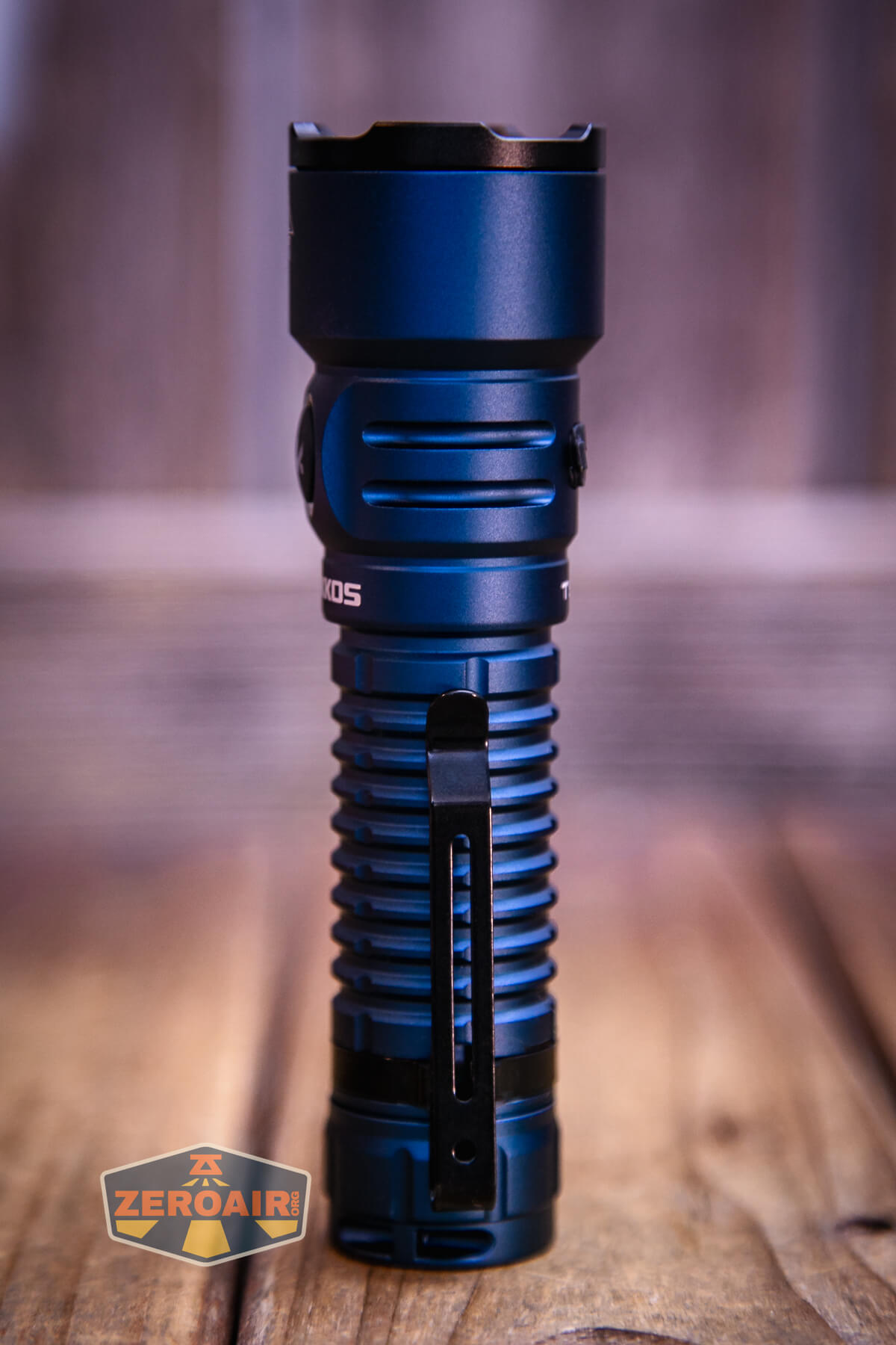 Wurkkos TS28 blue flashlight showing all sides