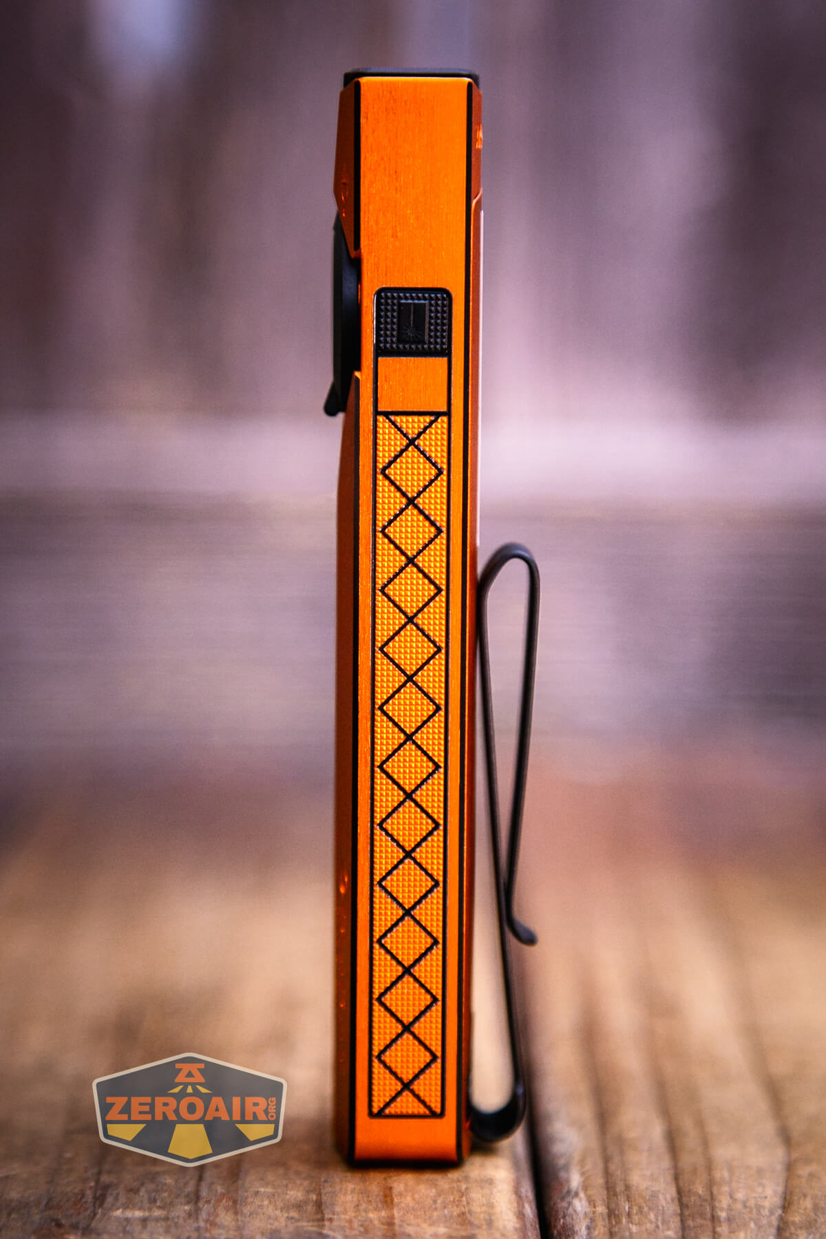 Olight ArkPro Ultra Orange flat EDC flashlight showing all sides