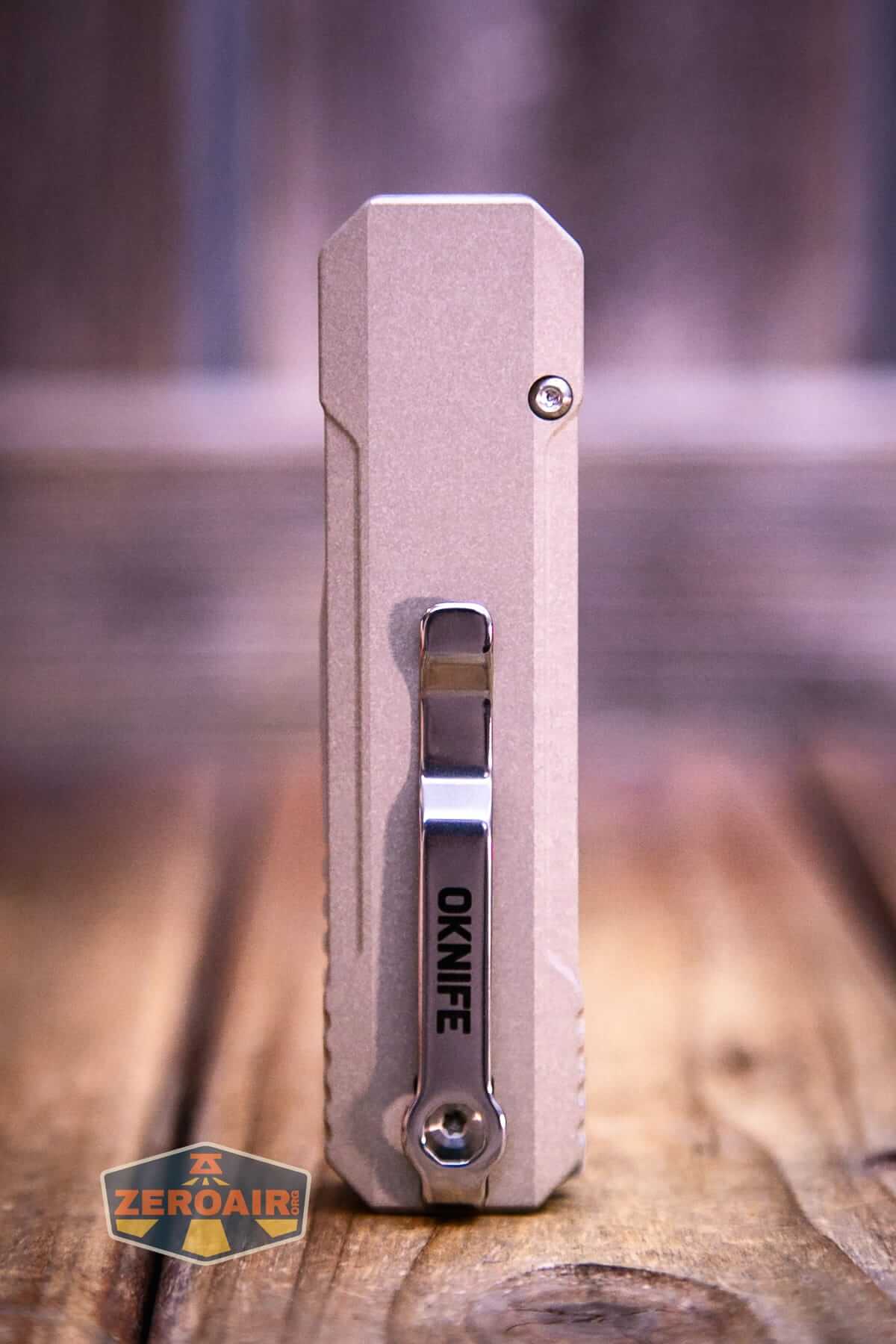 Olight Oknife LK folding knife flashlight showing all sides