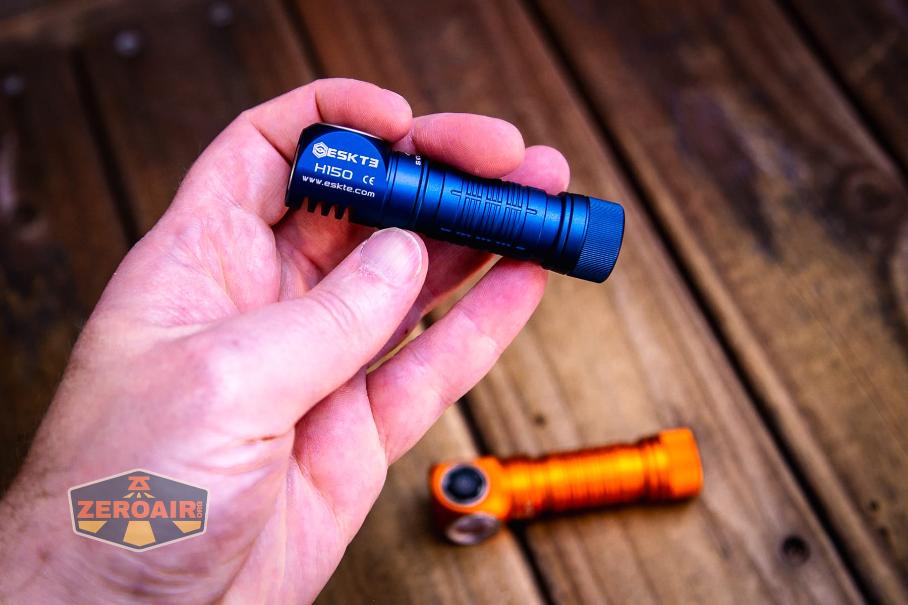 Skilhunt H150V4 3000K headlamp in hand