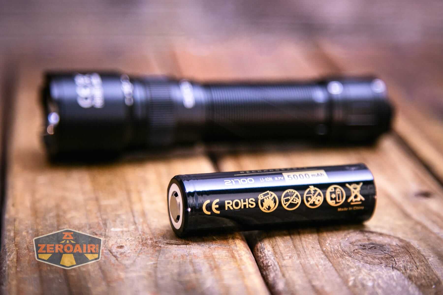 Sofirn SK31 Tactical Duty flashlight with included 21700 cell