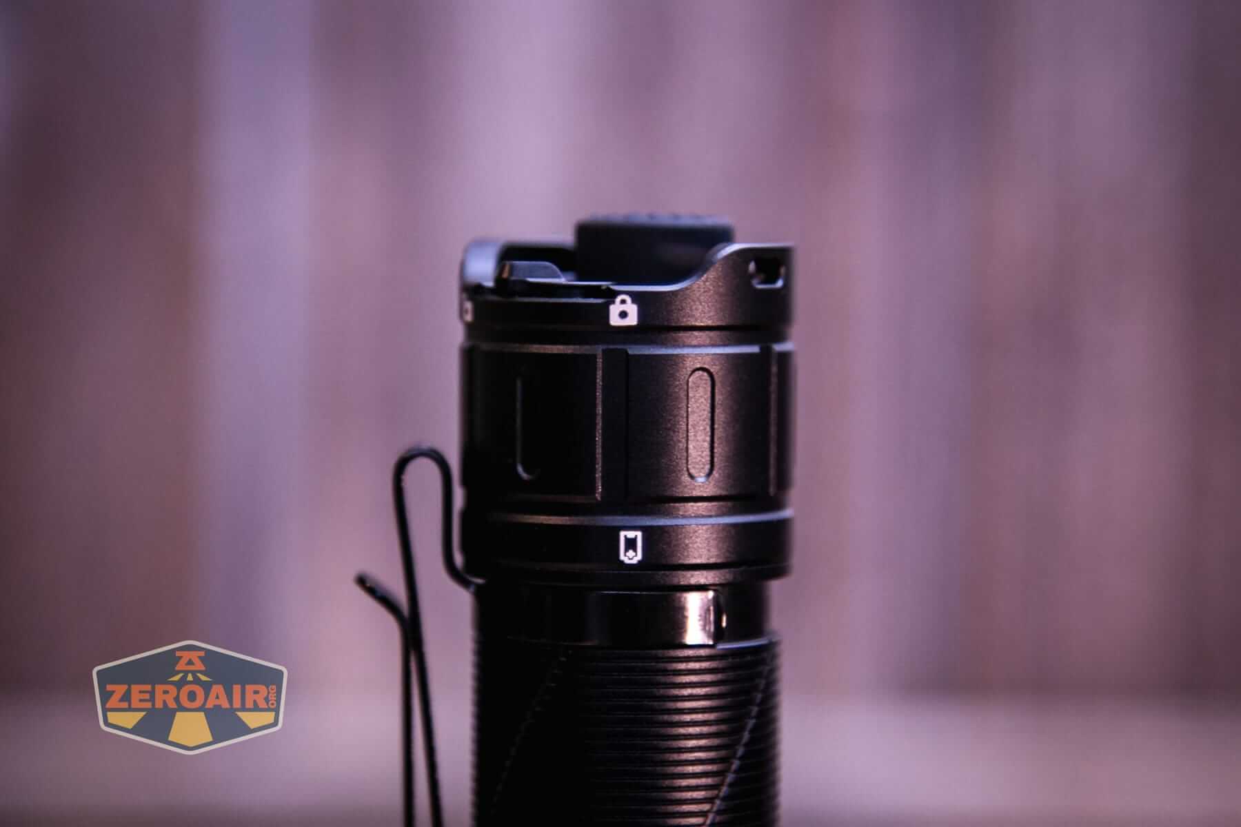 Sofirn SK31 Tactical Duty flashlight switch profile