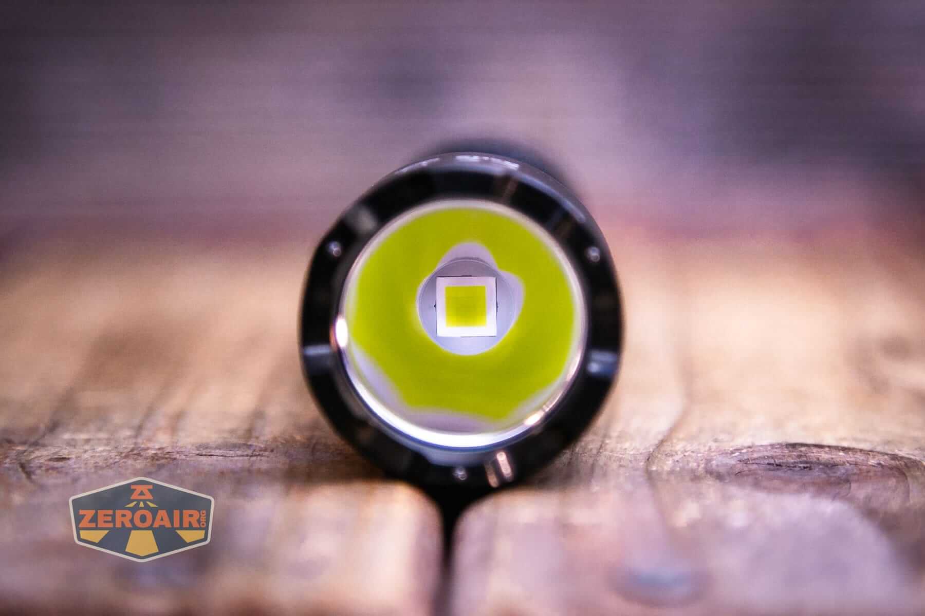 Sofirn SK31 Tactical Duty flashlight emitter detail