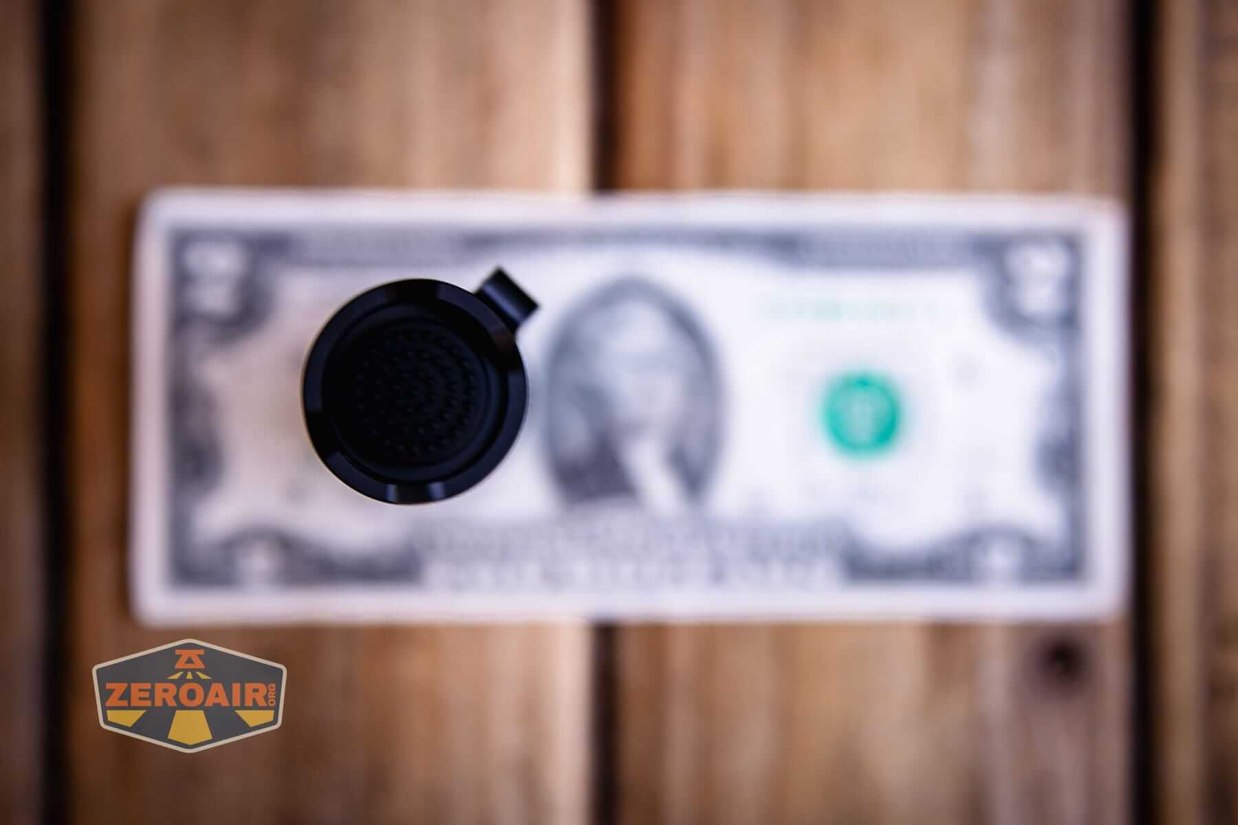 Speras EST UV flashlight on a two dollar bill
