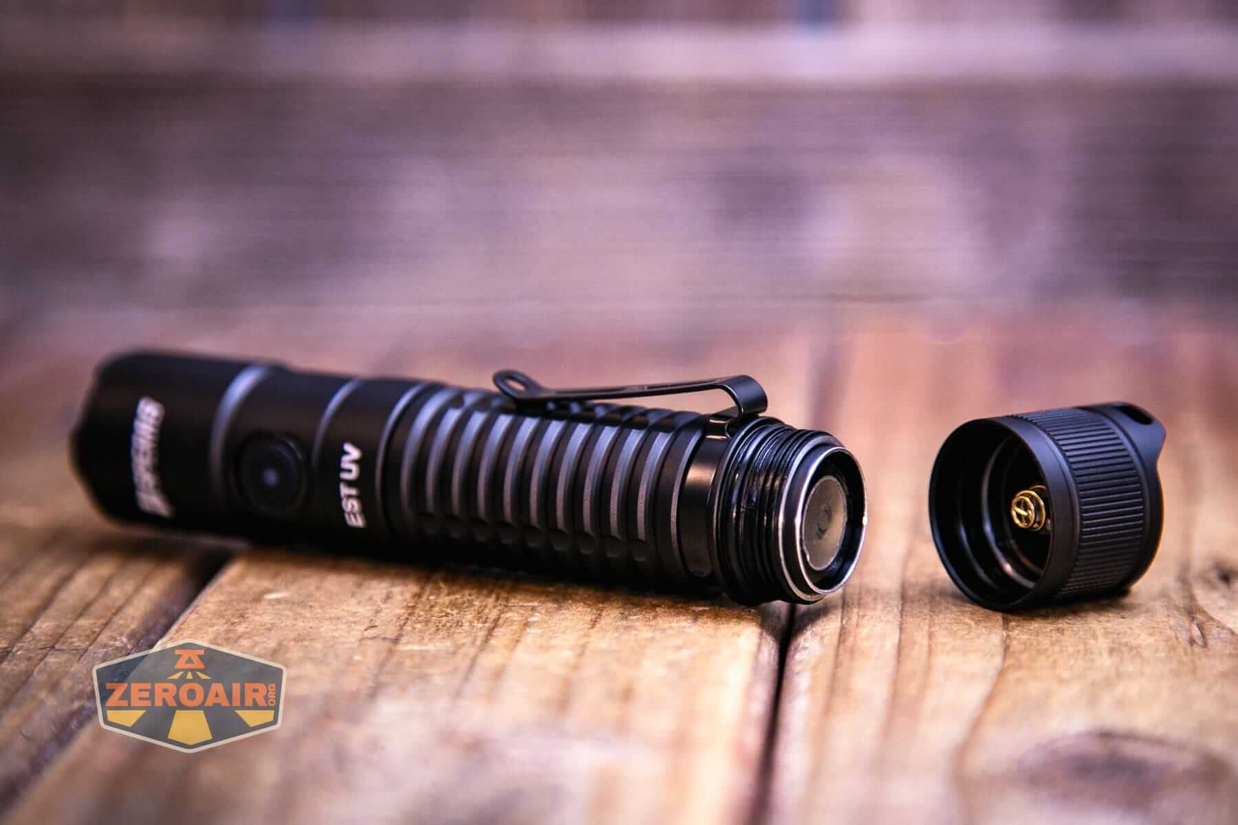 Speras EST UV flashlight with cell installed
