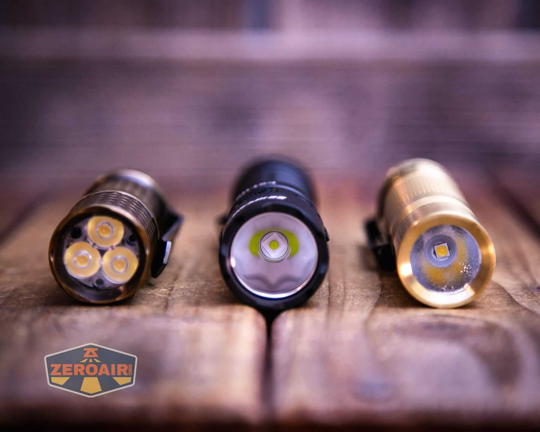 Speras EST UV flashlight with two standard sized flashlights