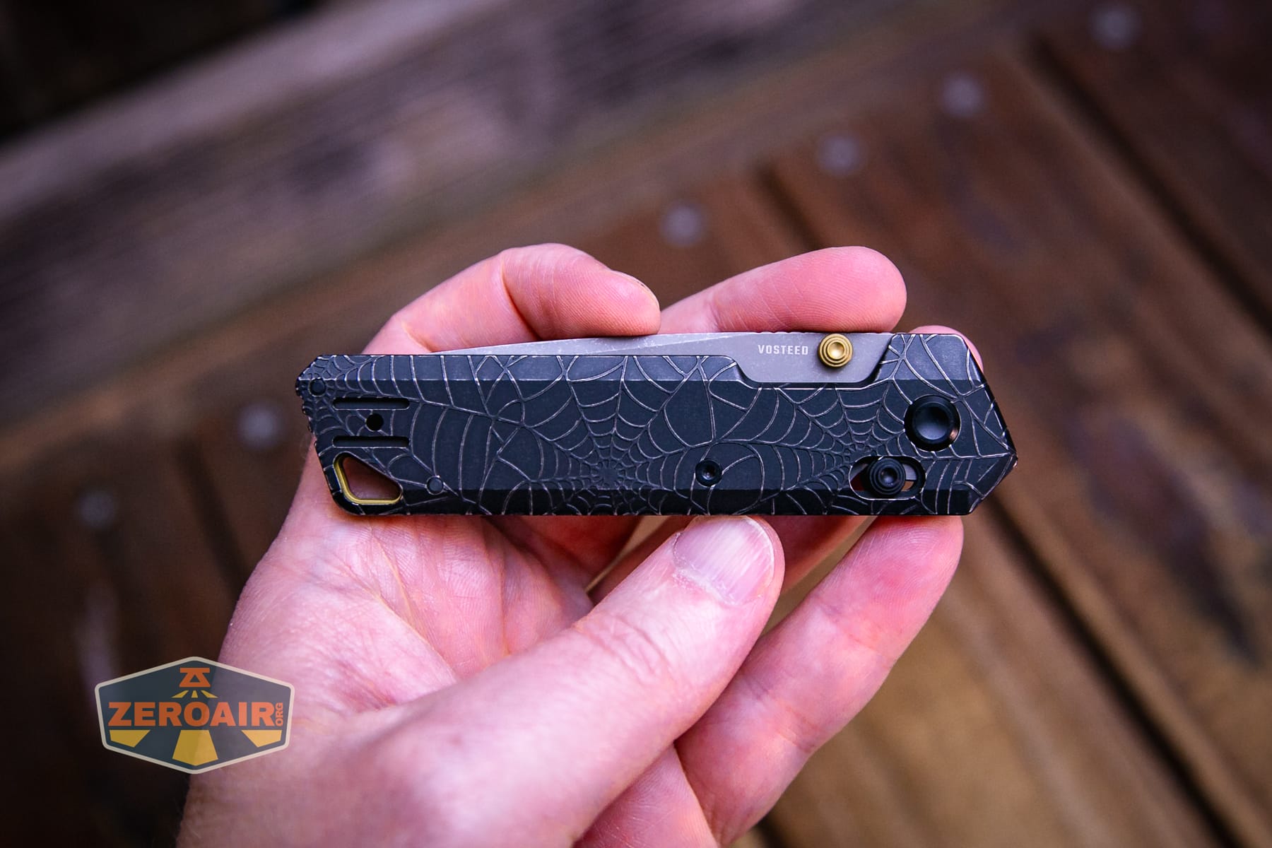 Vosteed Parallel Spiderweb knife in hand