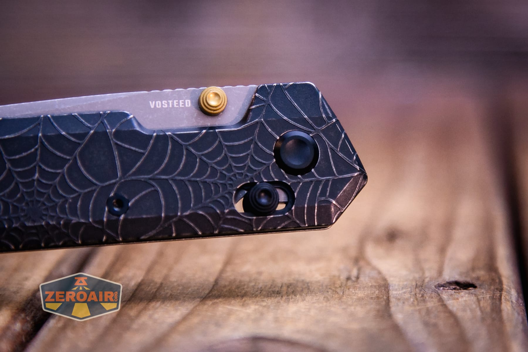 Vosteed Parallel Spiderweb knife pivot view