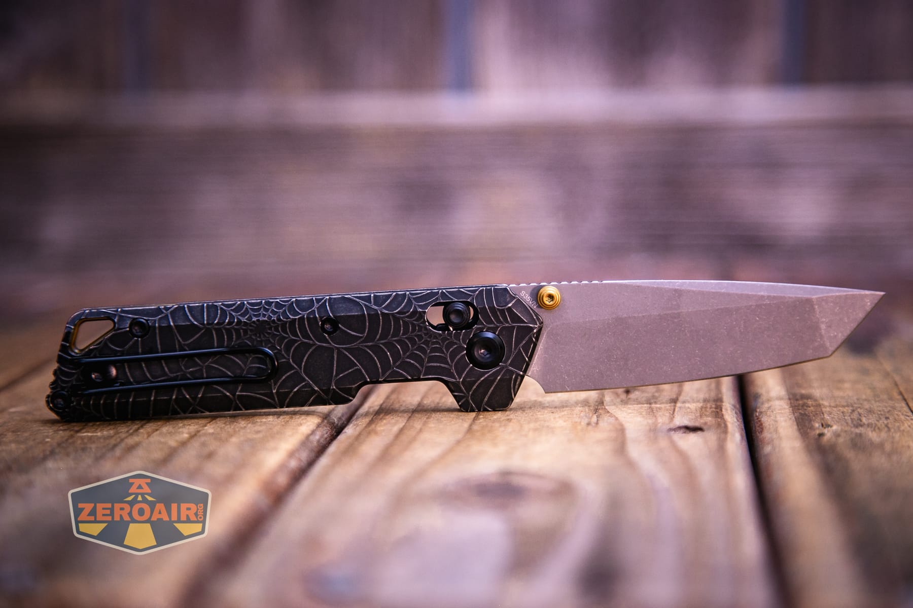 Vosteed Parallel Spiderweb knife fully open
