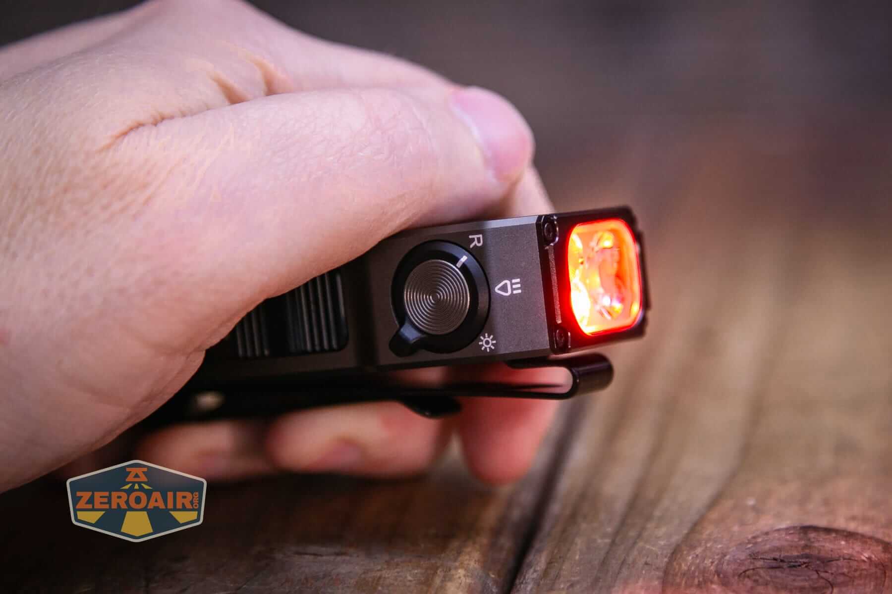Wurkkos HD02 Mini EDC flashlight emitters on
