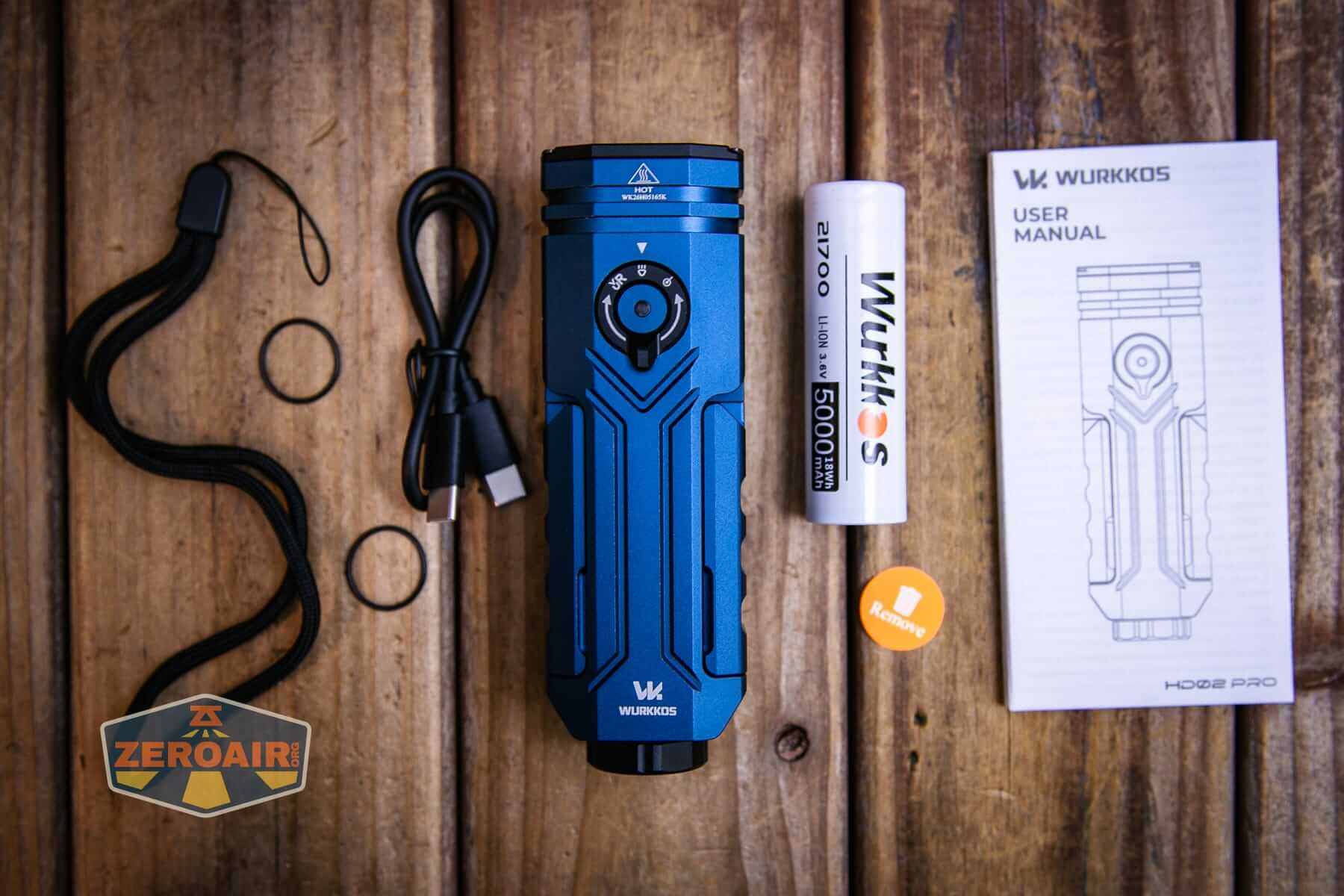 Wurkkos HD02 Pro flashlight what's included