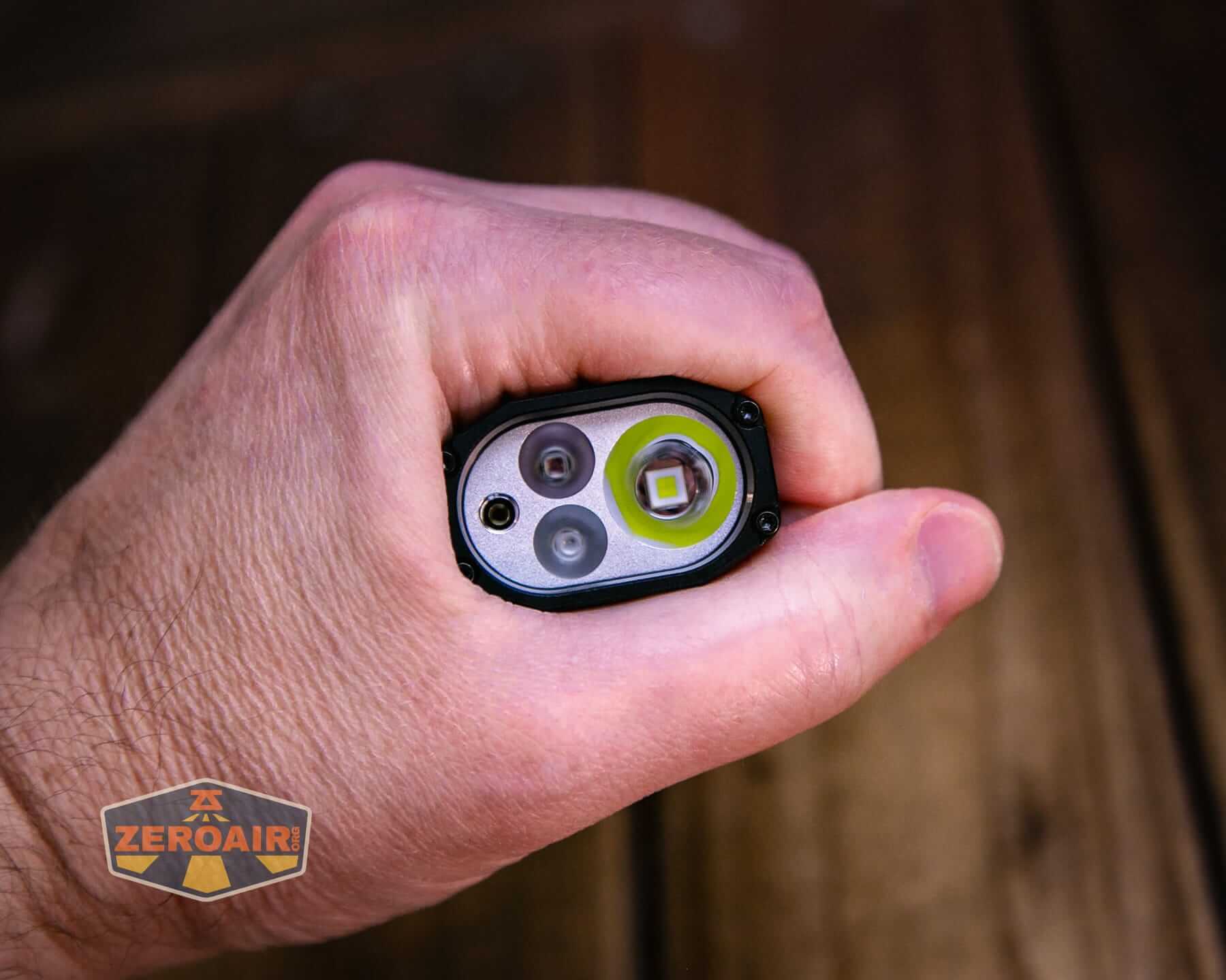 Wurkkos HD02 Pro flashlight in hand
