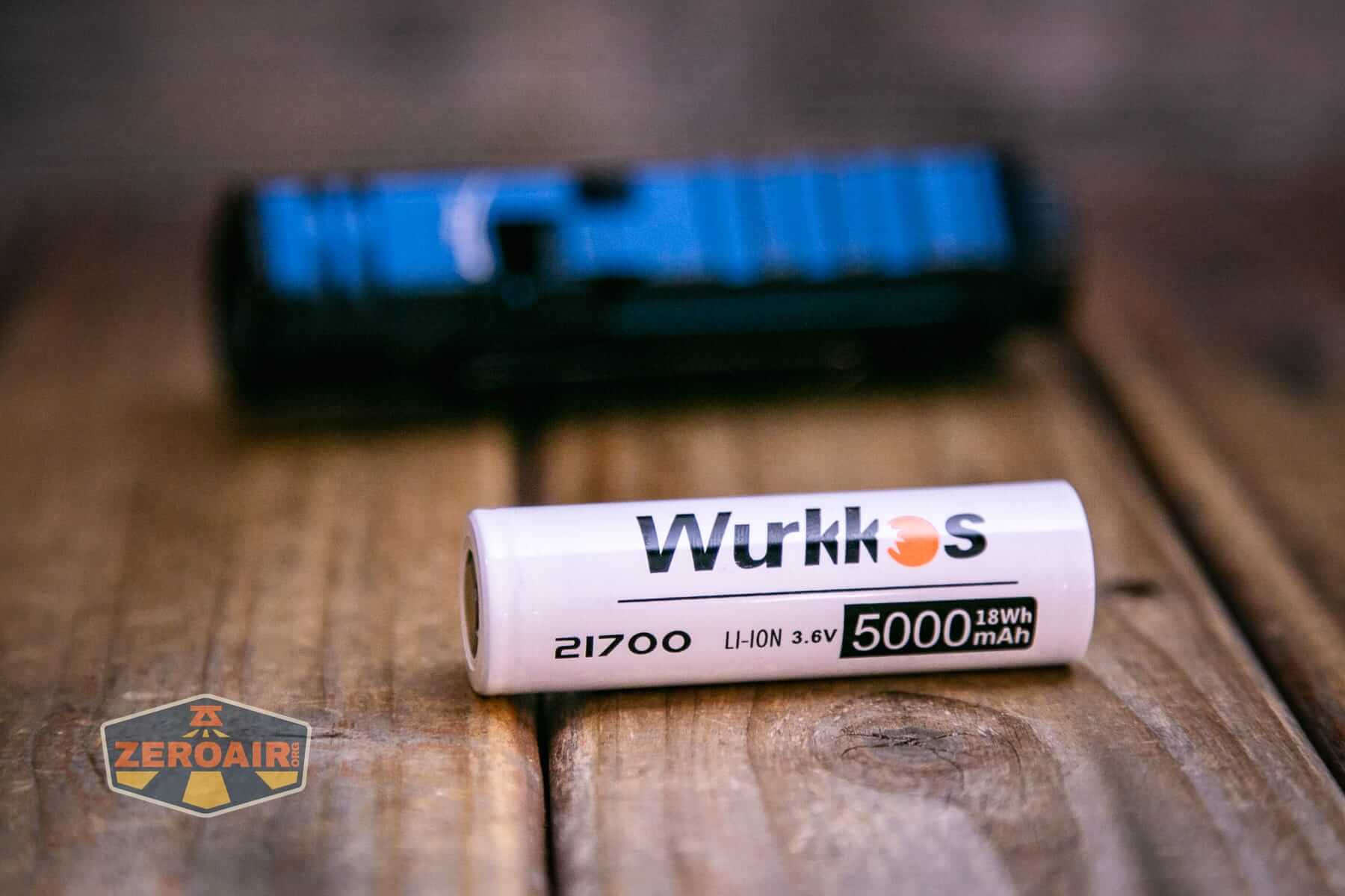 Wurkkos HD02 Pro flashlight with included cell