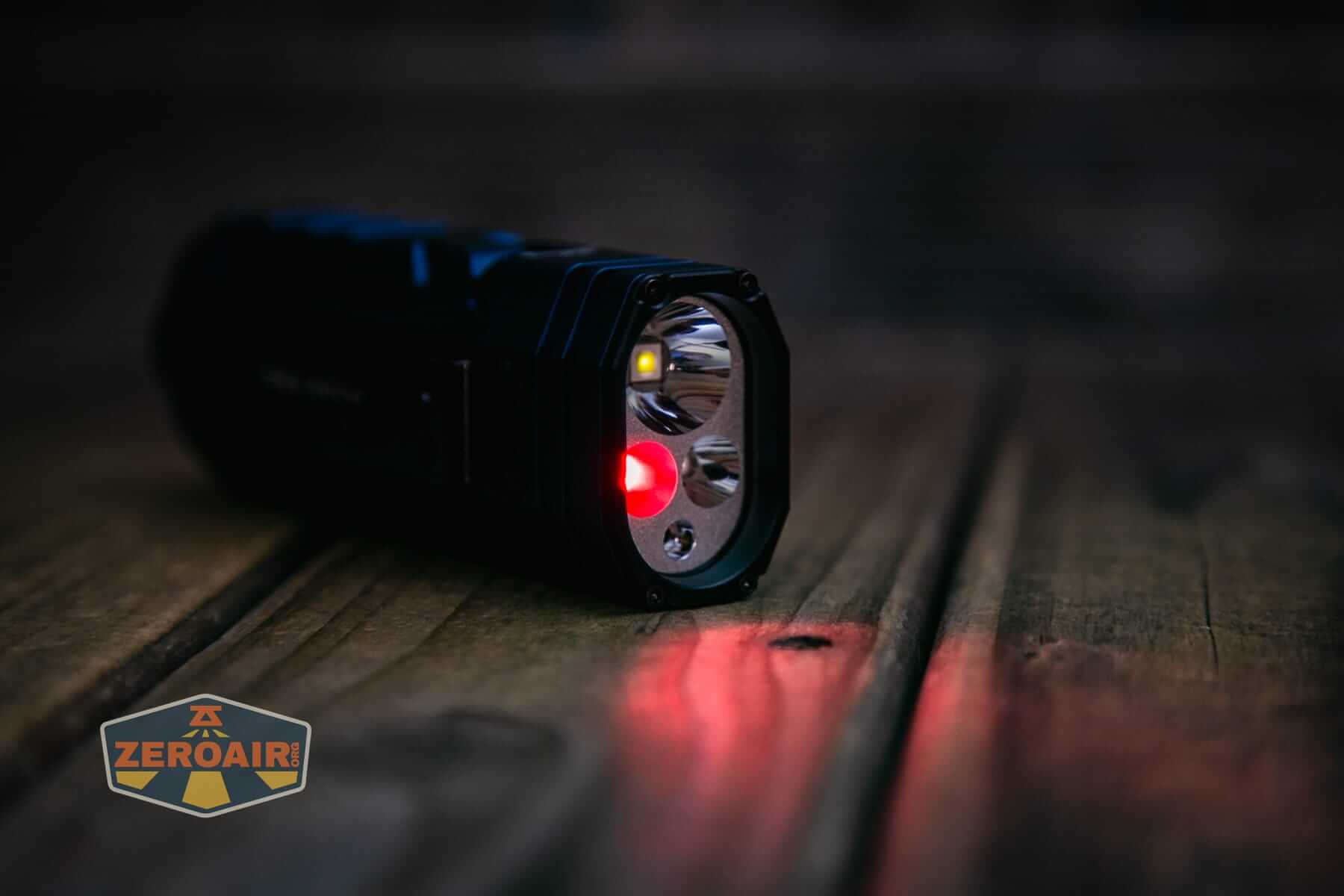 Wurkkos HD02 Pro flashlight red emitter on