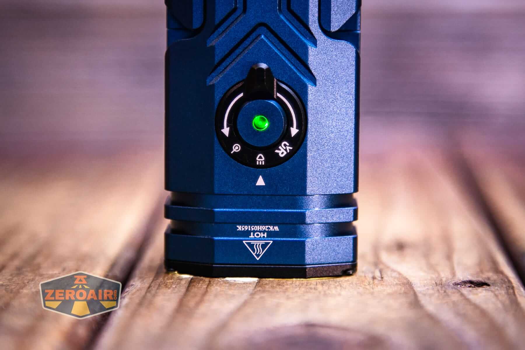 Wurkkos HD02 Pro flashlight headstanding
