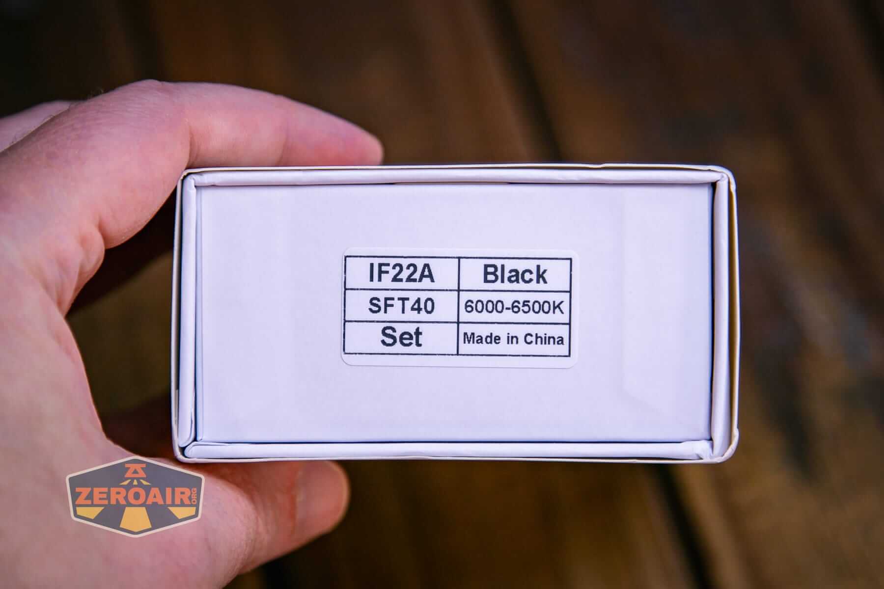 Sofirn IF22A thrower flashlight box