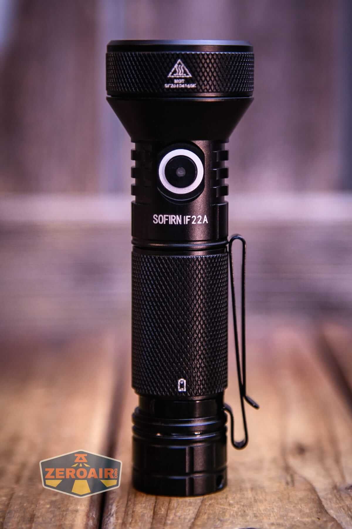 Sofirn IF22A thrower flashlight showing all sides