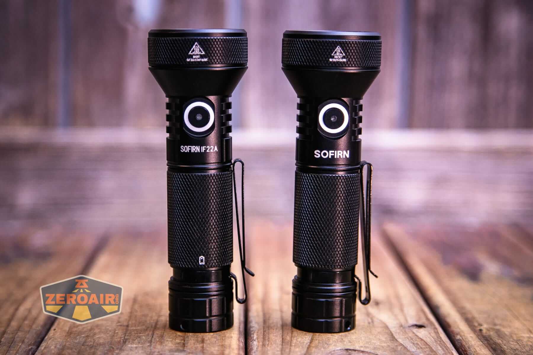 Sofirn IF22A thrower flashlight with IF22A V2