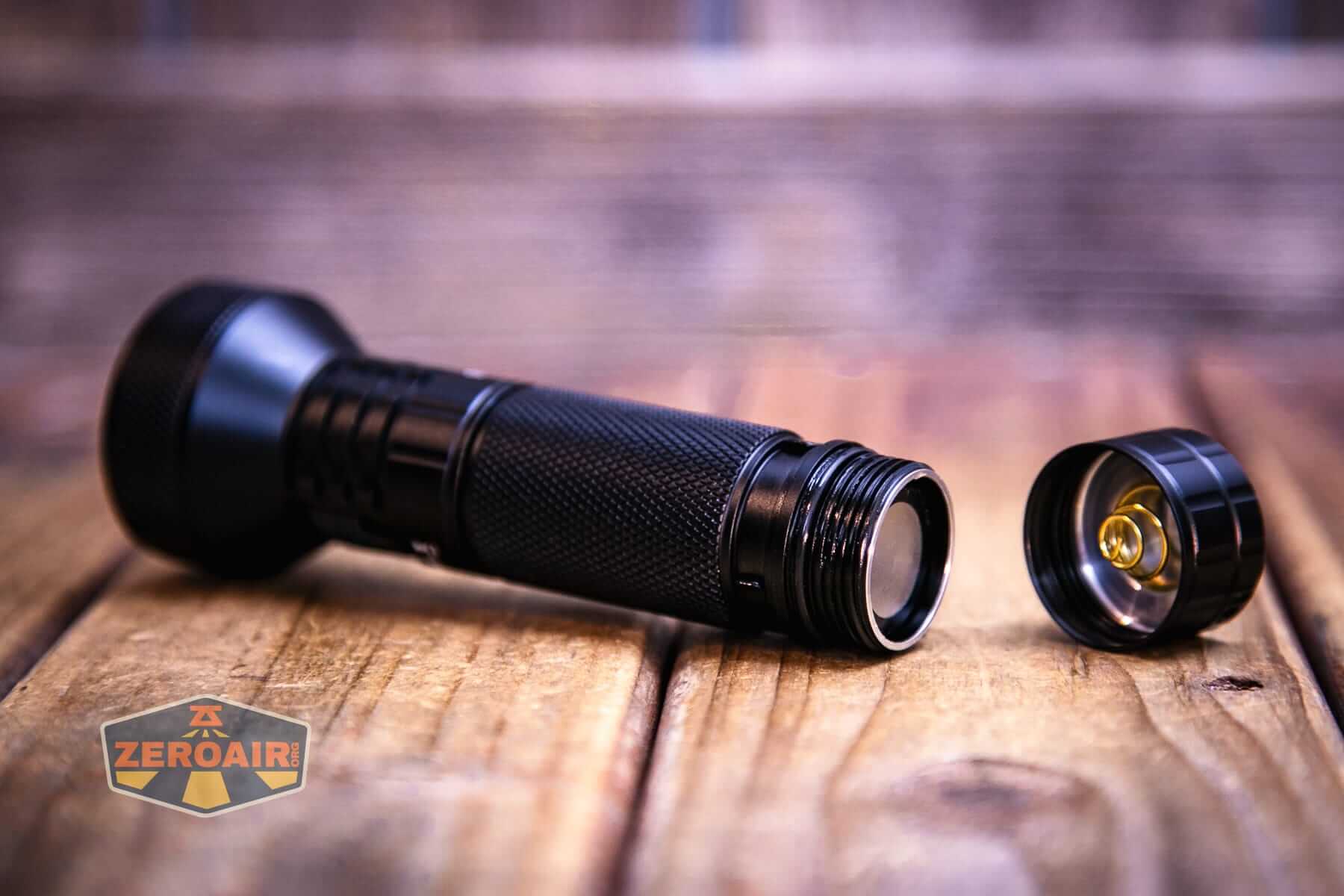 Sofirn IF22A thrower flashlight with included cell installed
