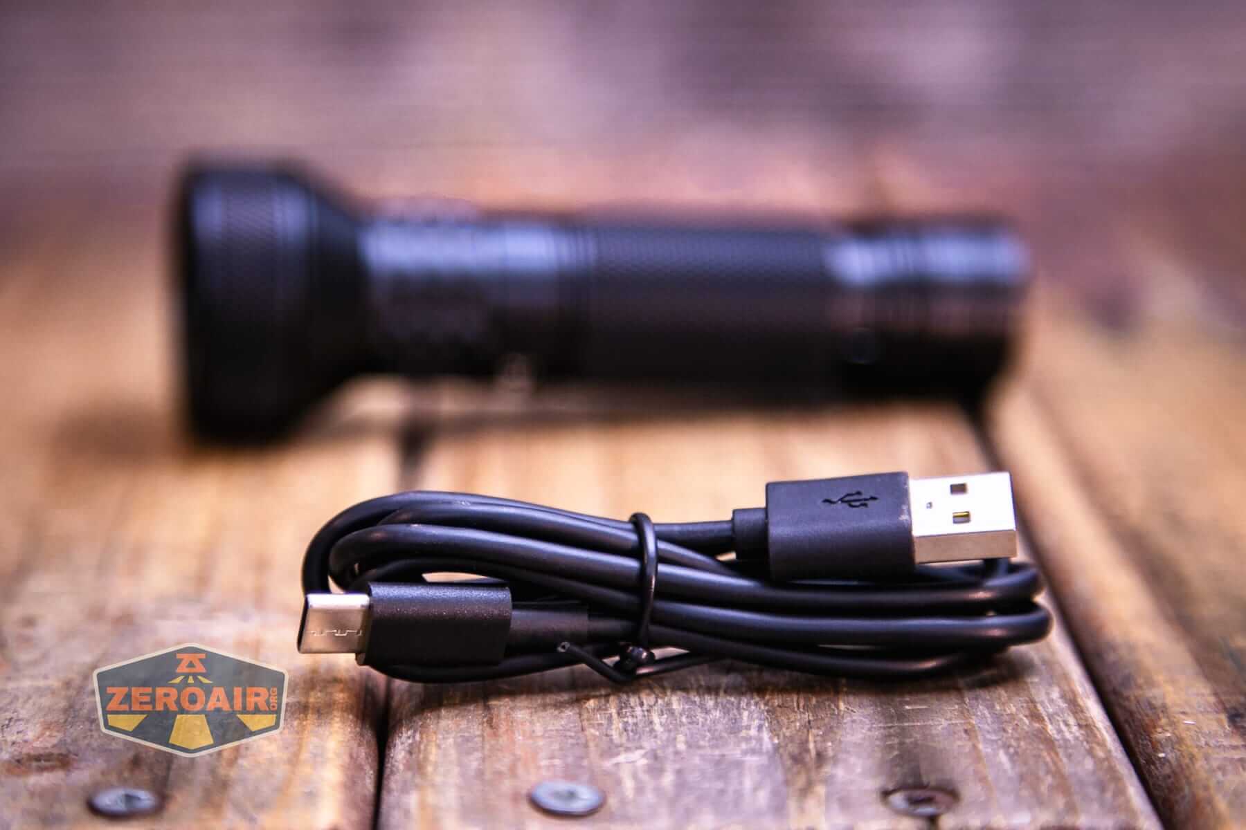 Sofirn IF22A thrower flashlight charging cable