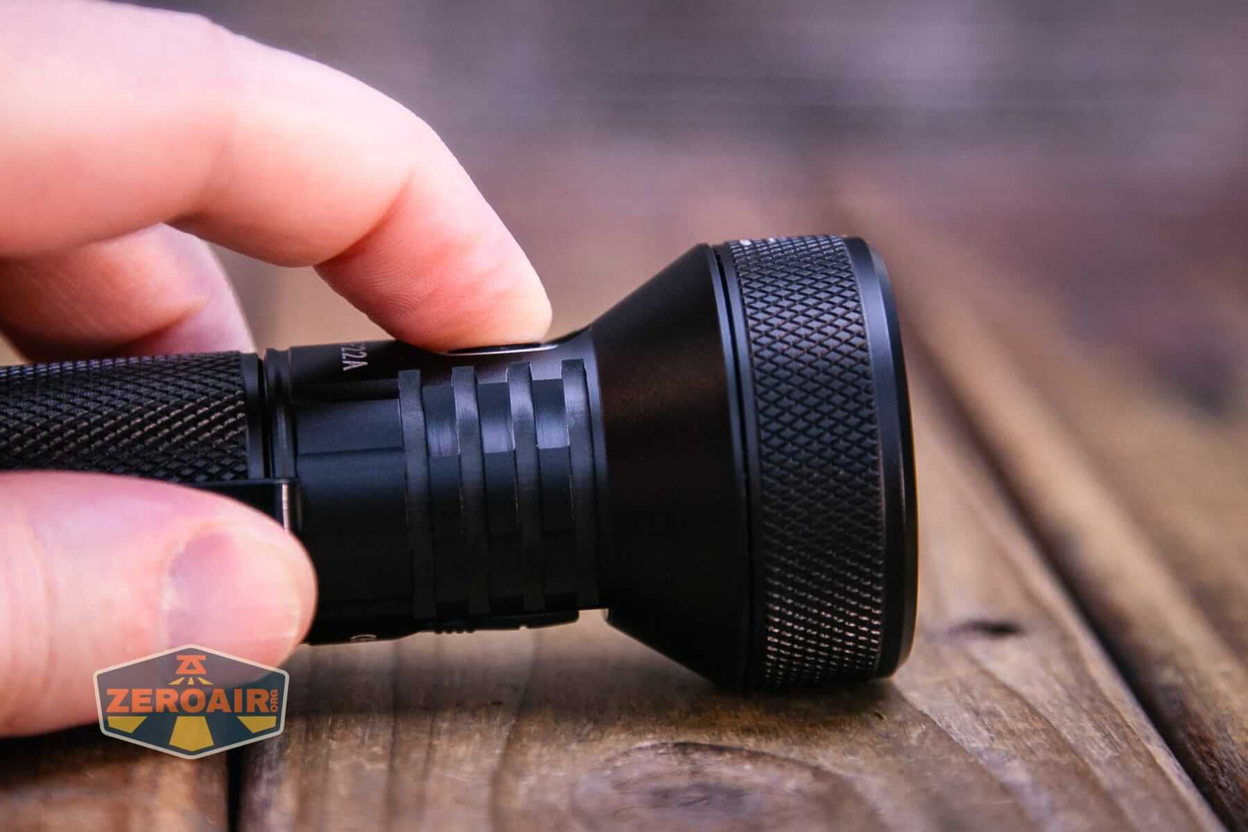 Sofirn IF22A thrower flashlight e-switch actuation