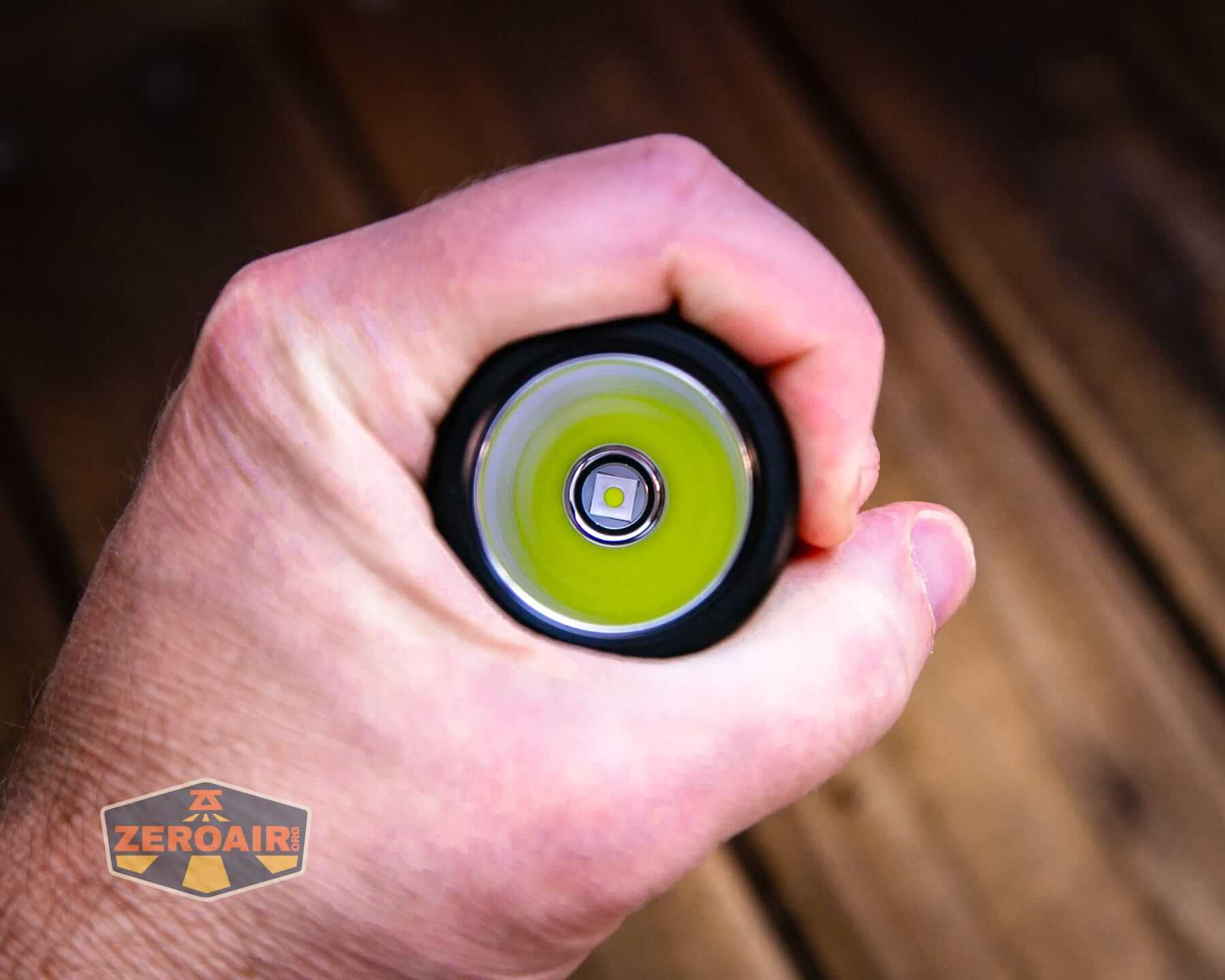 Sofirn IF22A V2 flashlight in hand