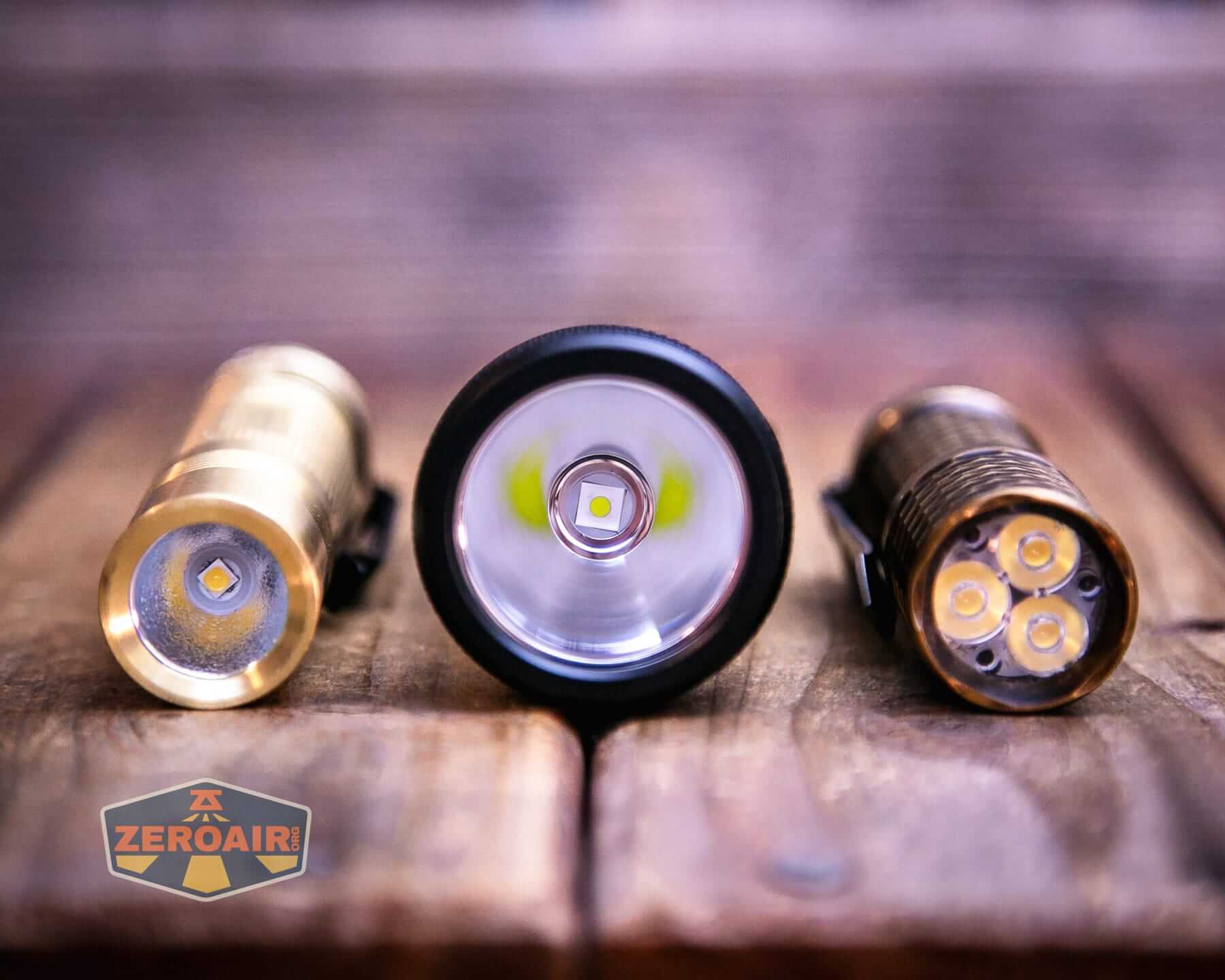 Sofirn IF22A V2 flashlight with two standard sized flashlights