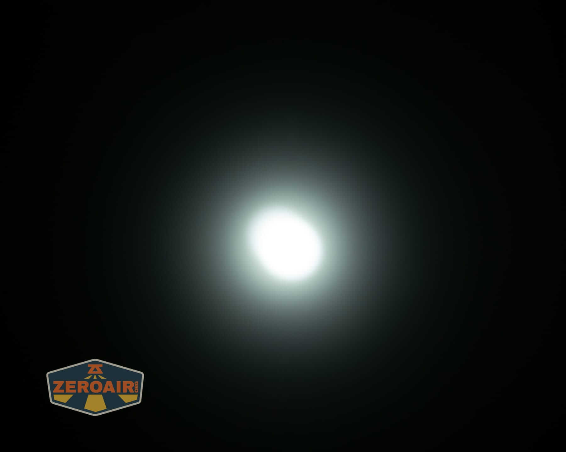 Speras M4 V3 compact EDC flashlight beamshots on ceiling