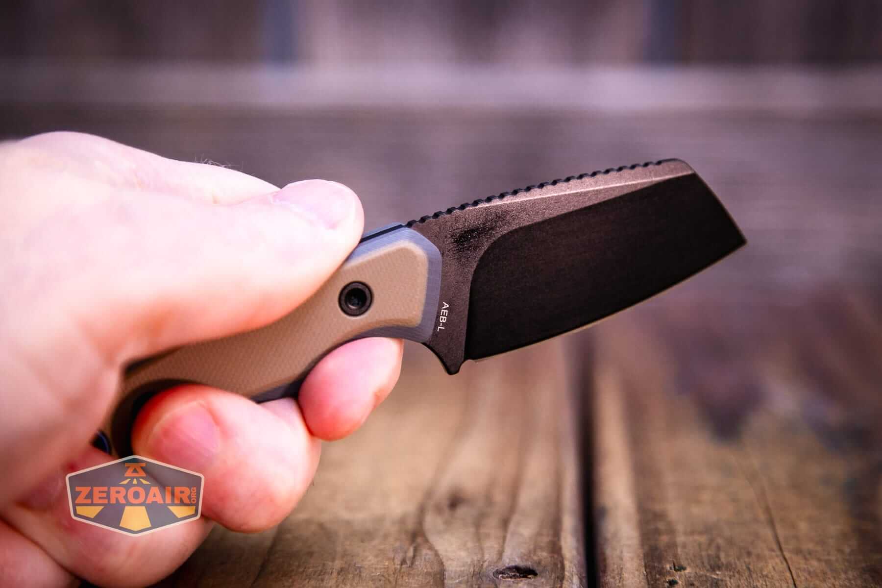 Vosteed Marmoset Sand fixed blade knife blade detail