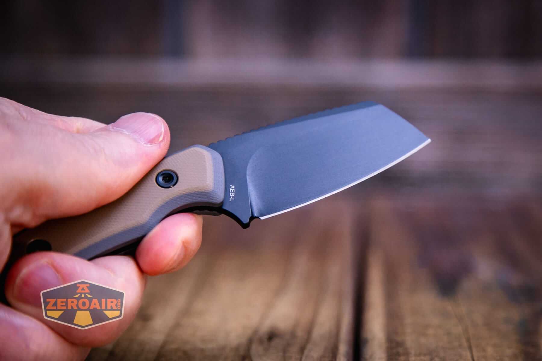 Vosteed Marmoset Sand fixed blade knife blade detail