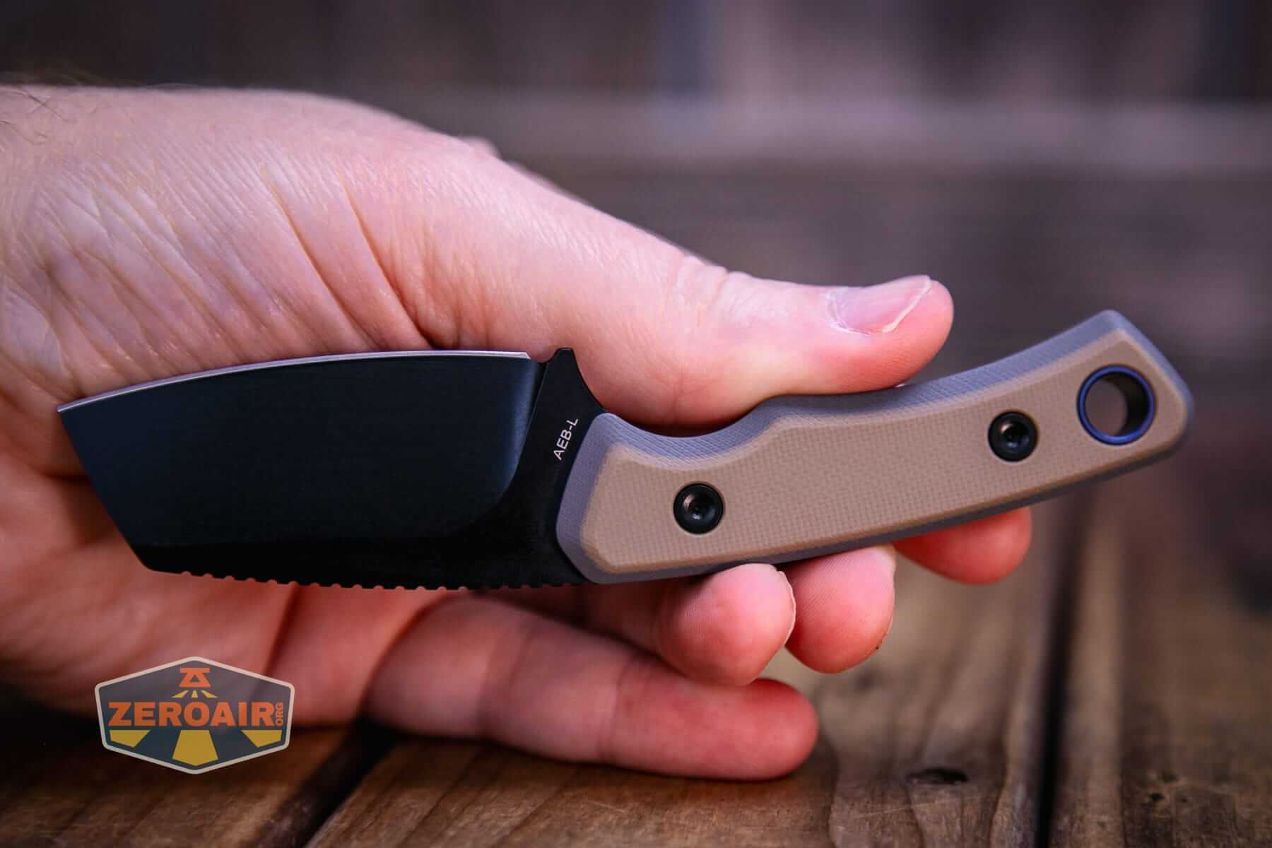 Vosteed Marmoset Sand fixed blade knife grip screws